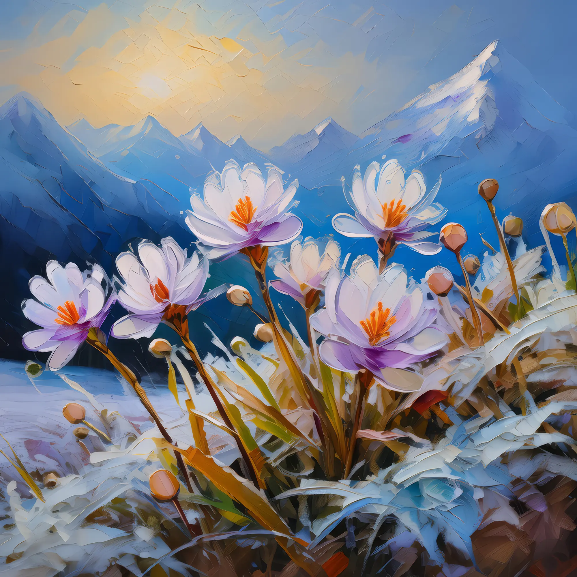 Painting: Frost Flowers on Plateau