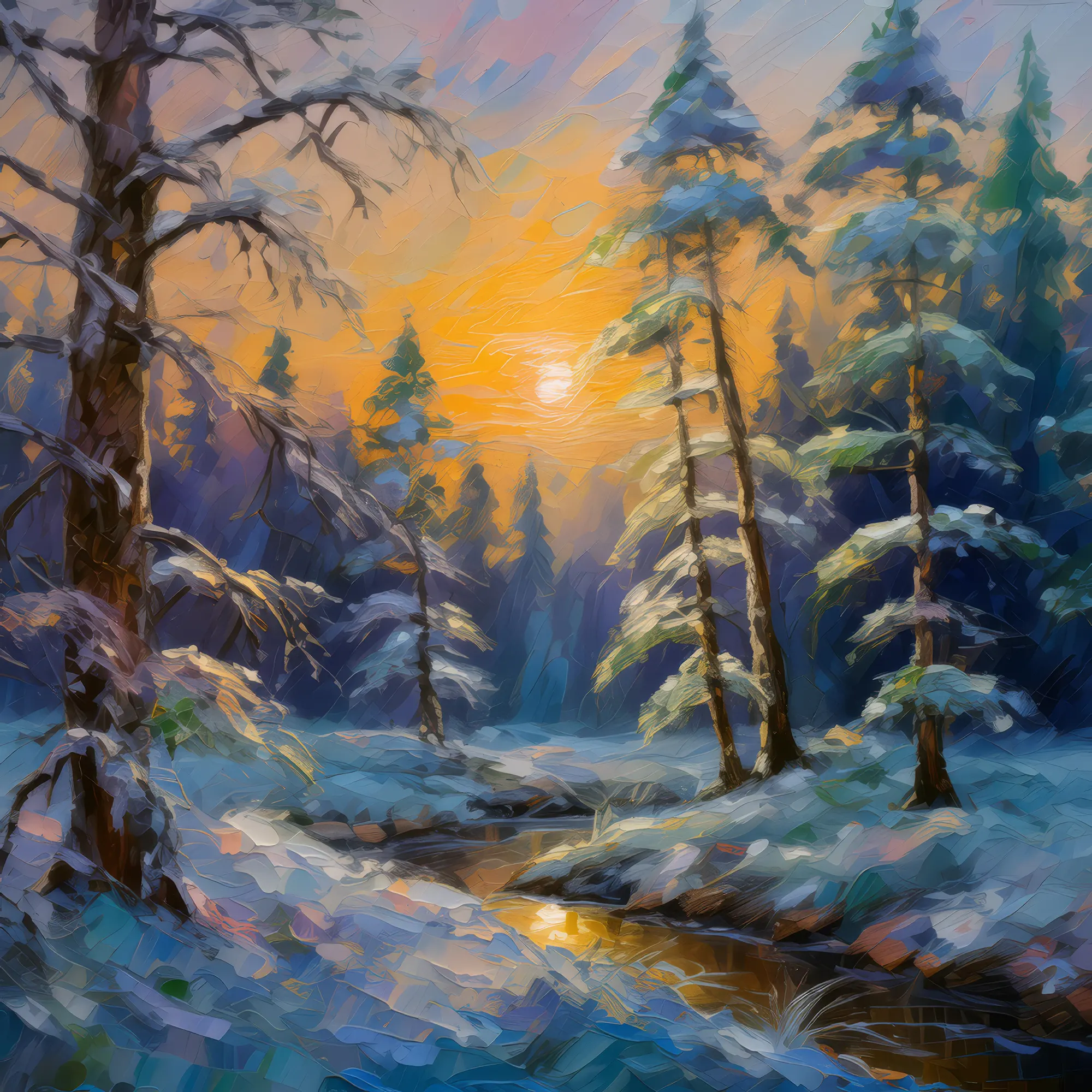 Painting: Frosty Boreal Dawn