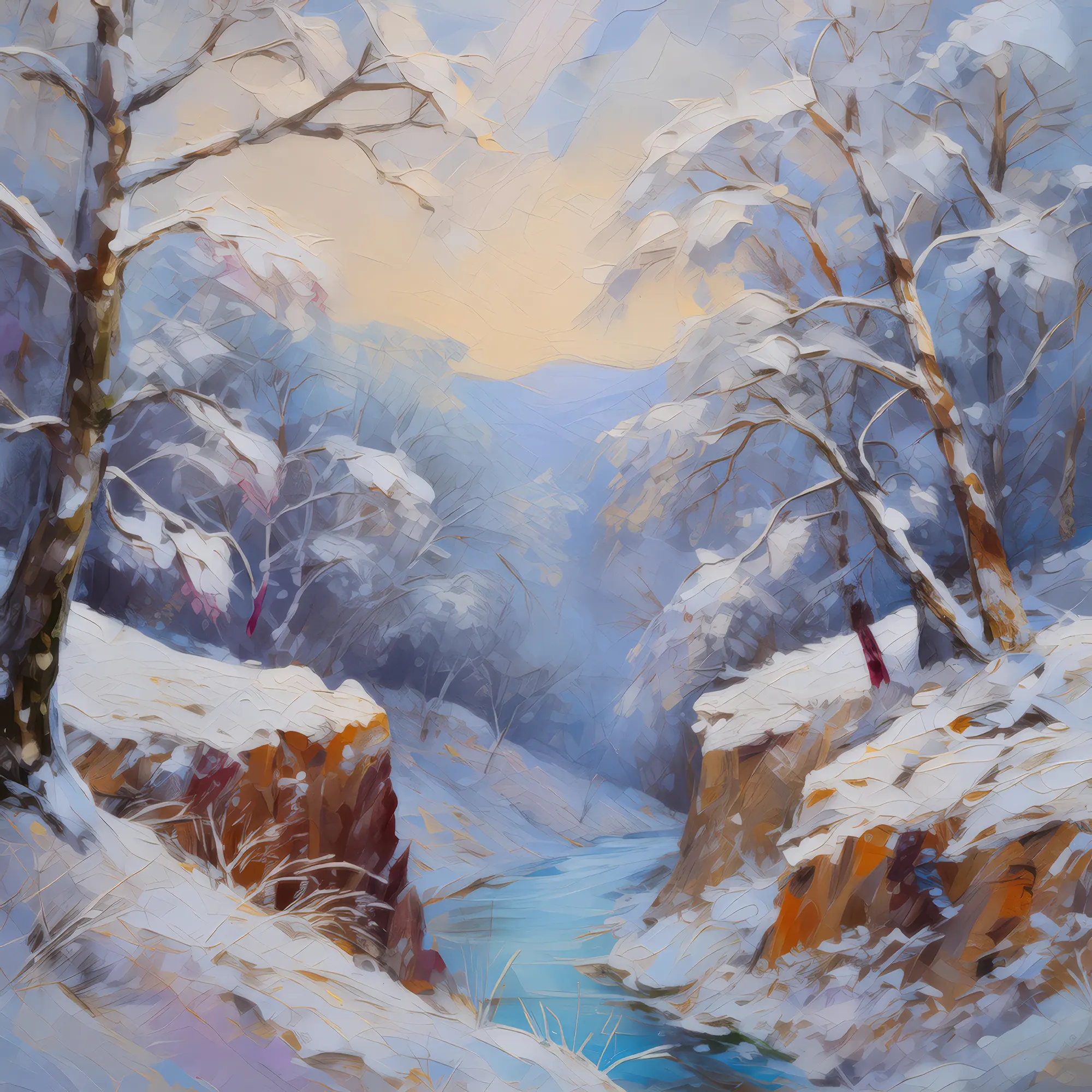 Painting: Frosty Morning Chasm