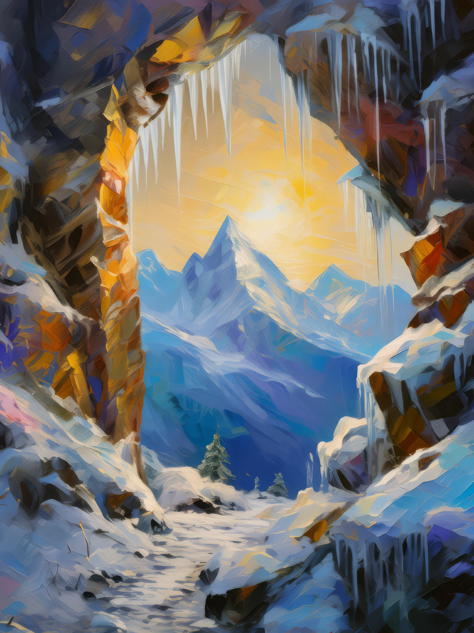 Painting: Frosty Mountain Grotto