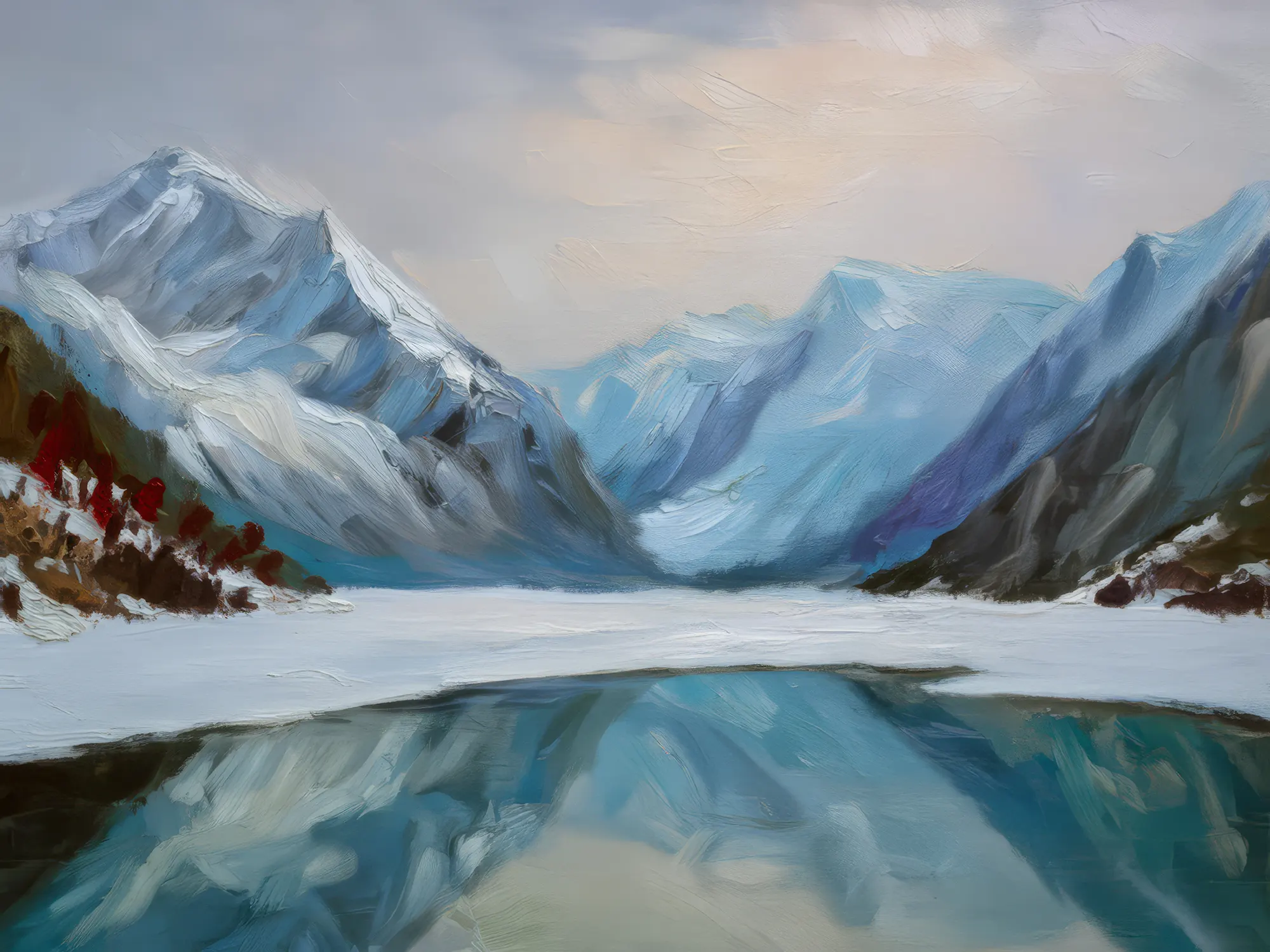 Painting: Frozen Alpine Majesty