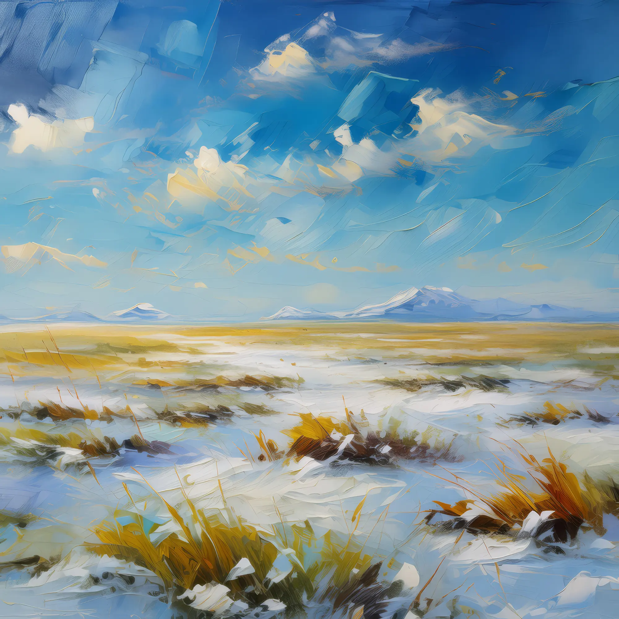 Painting: Frozen Arctic Grassland