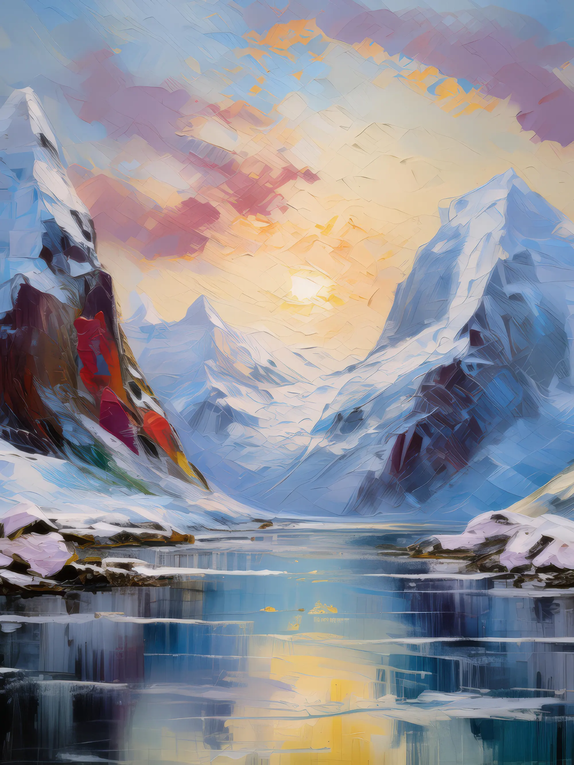 Painting: Frozen Fjord