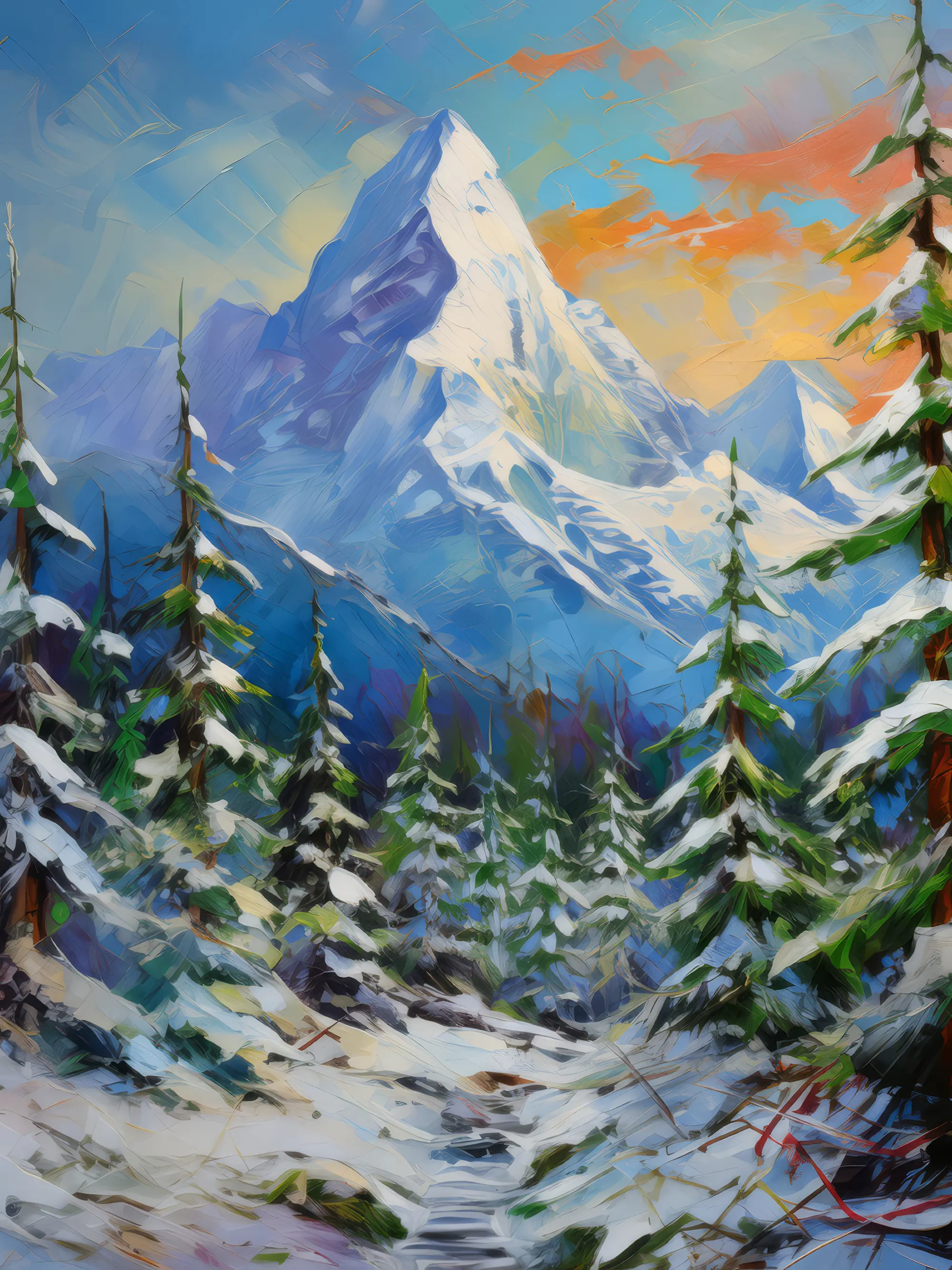 Painting: Frozen Forest