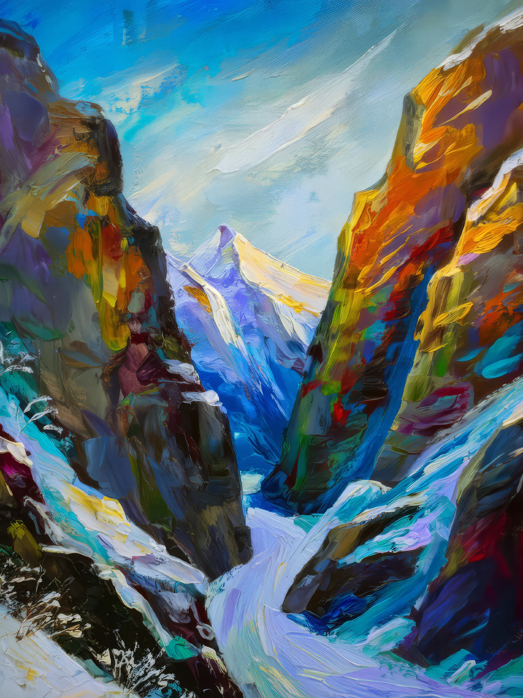 Painting: Frozen Mountain Pass