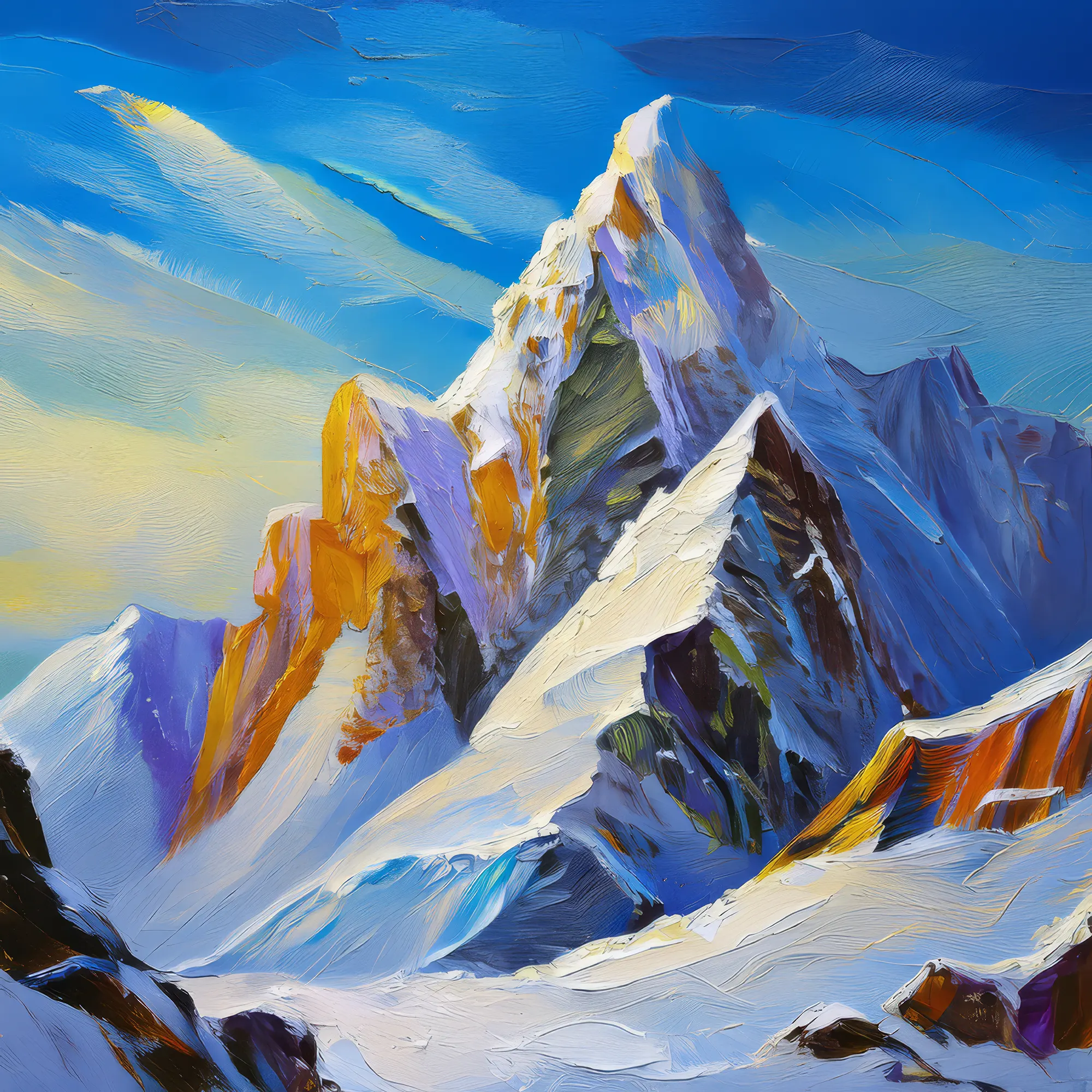 Painting: Frozen Mountain Ridge