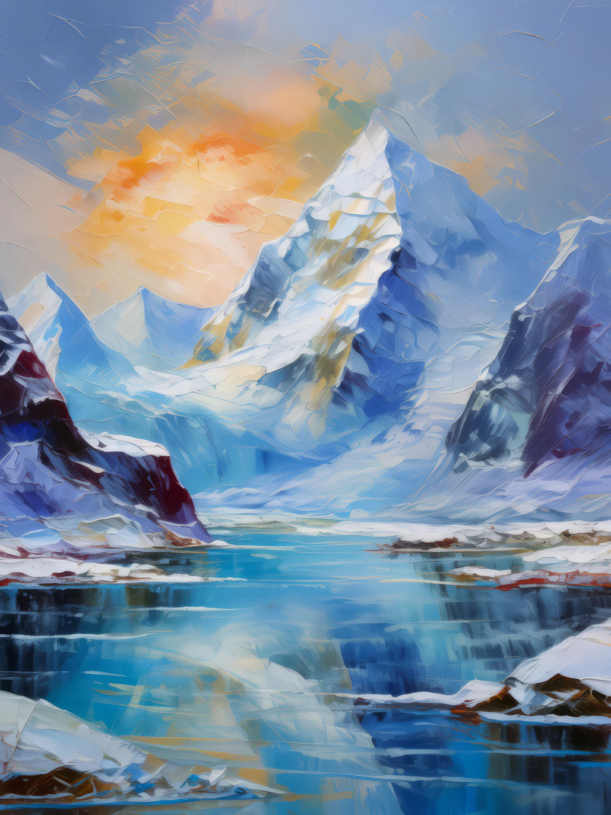 Painting: Frozen Mountain Vista