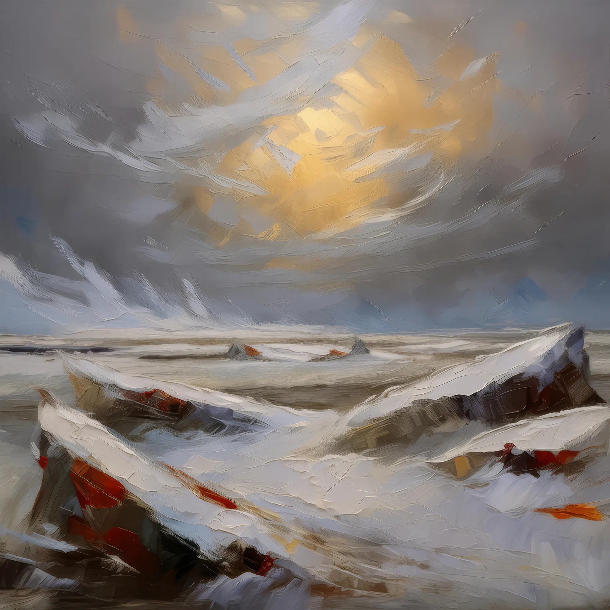 Painting: Frozen Polar Wasteland