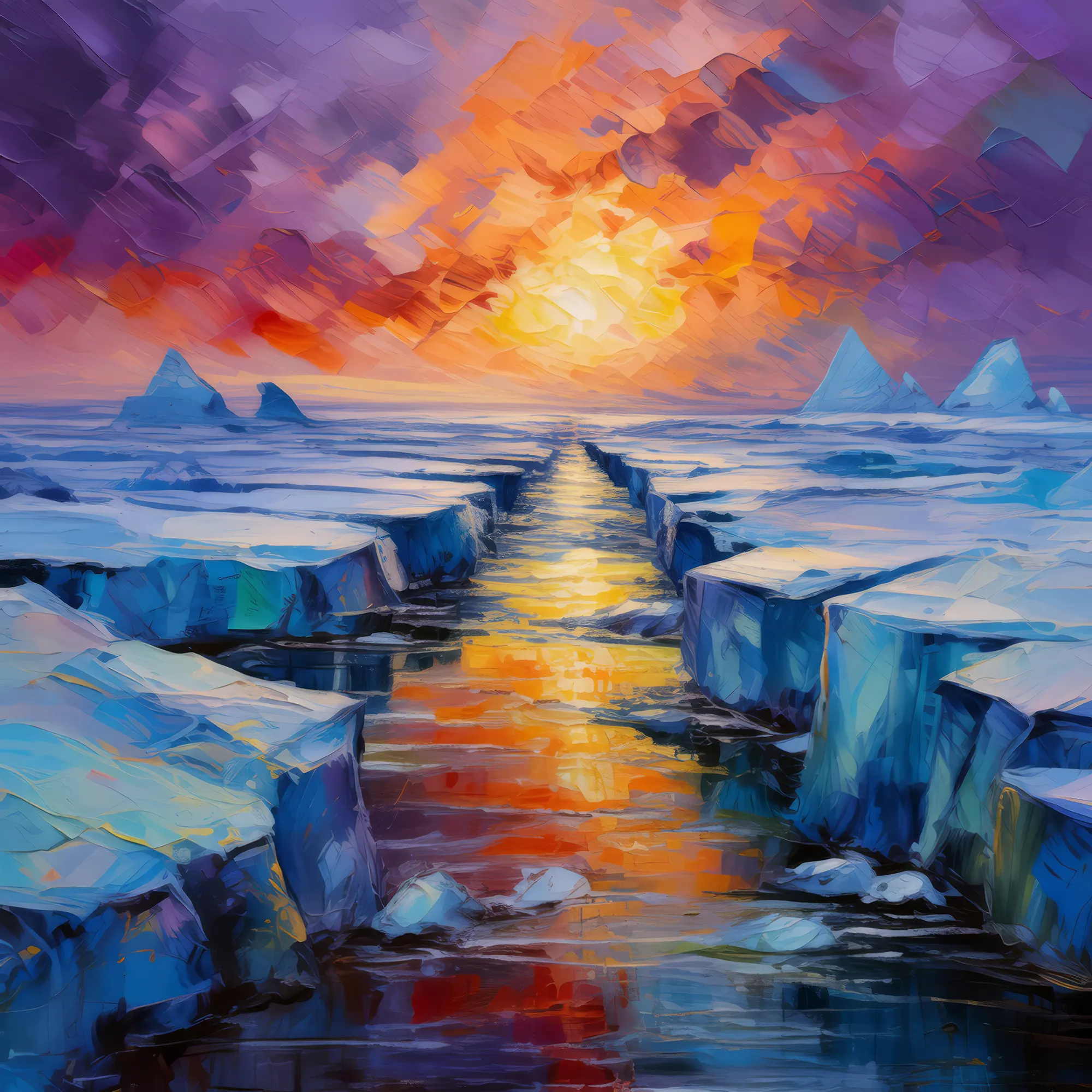 Painting: Frozen Sea Path