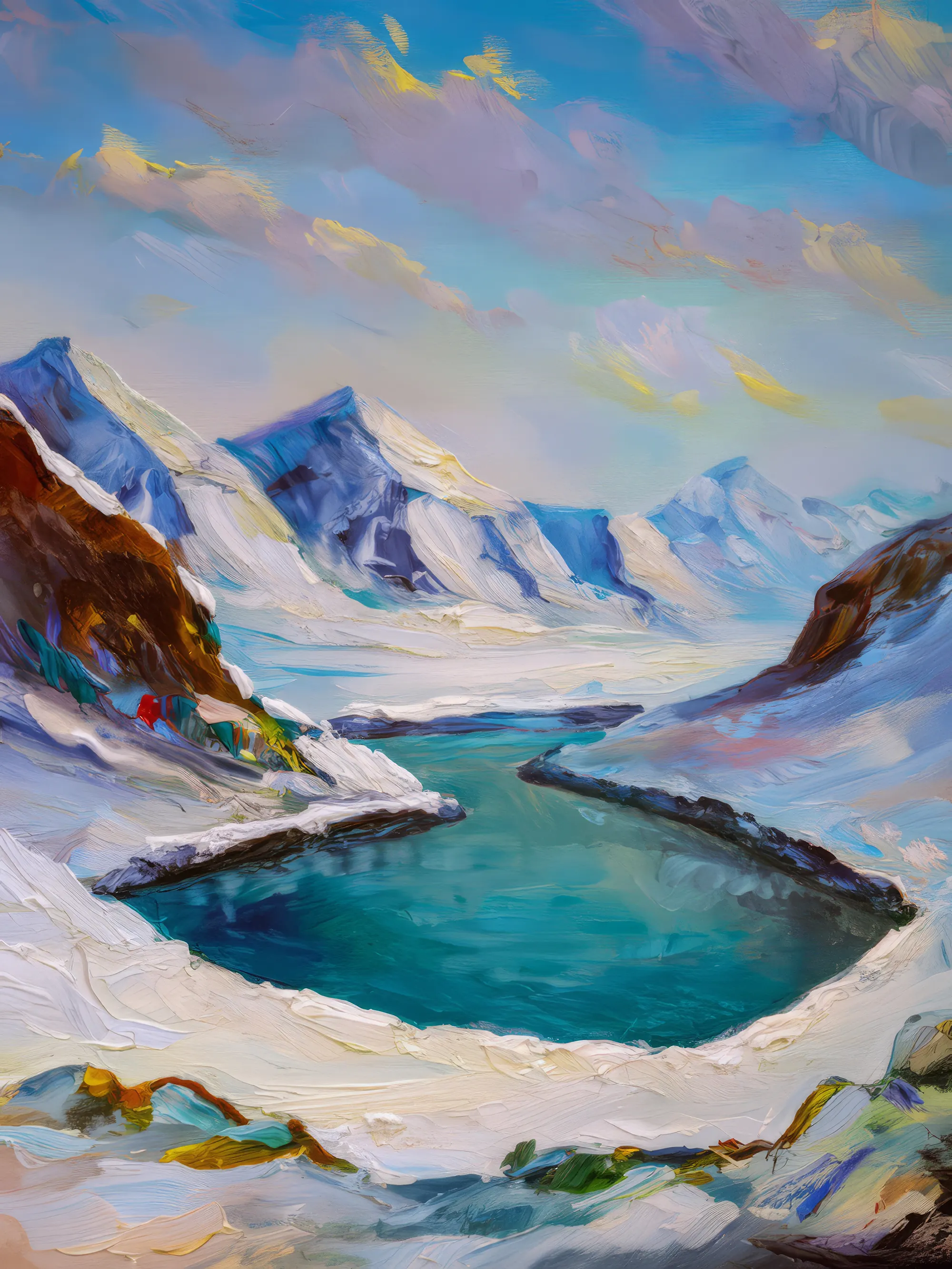 Painting: Glacial Desert Basin