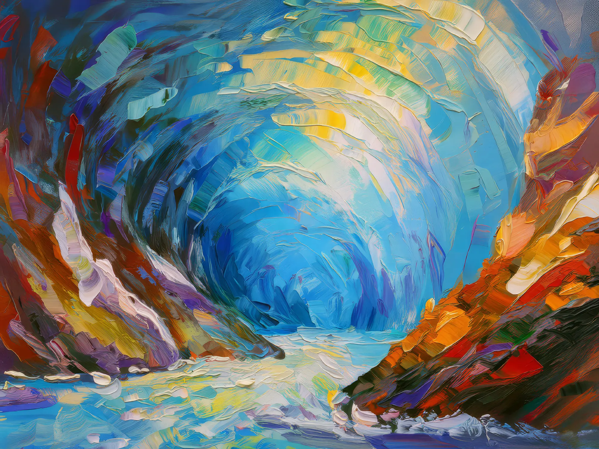Painting: Glacial Ice Cave