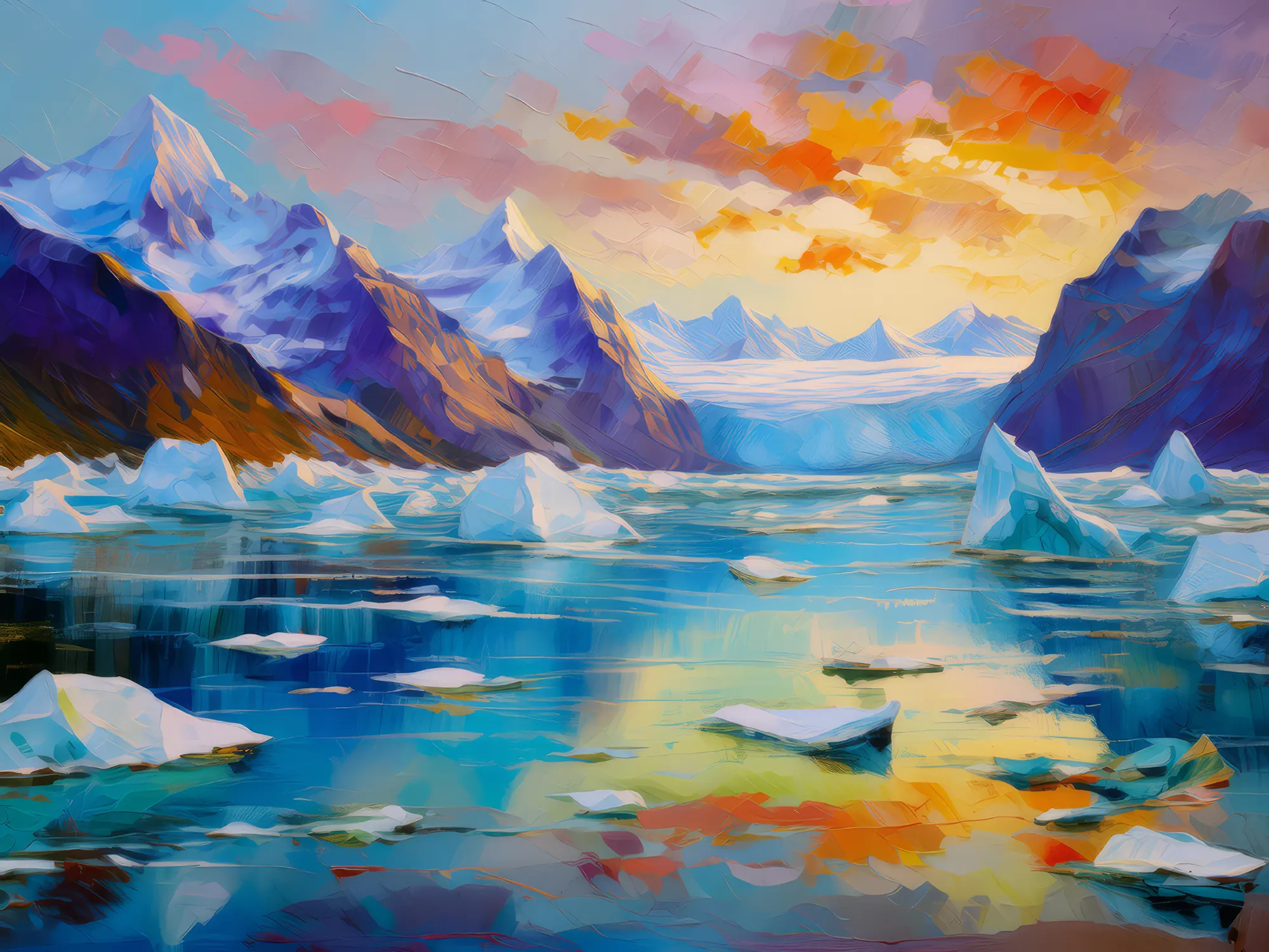 Painting: Glacial Lagoon