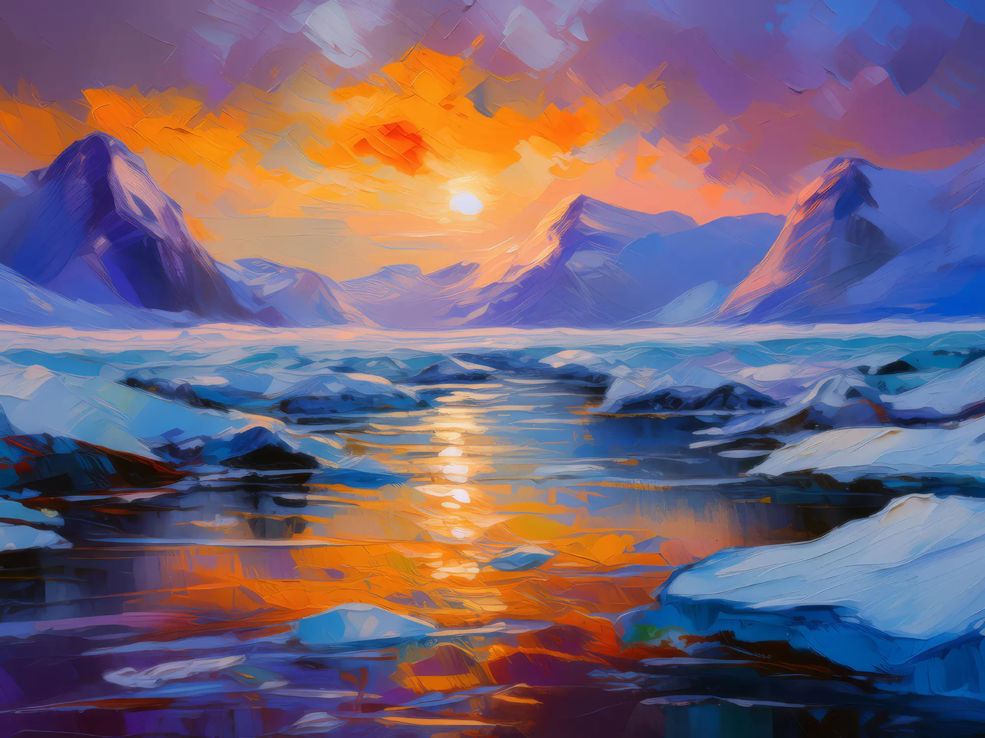 Painting: Glimmer of Tundra Twilight