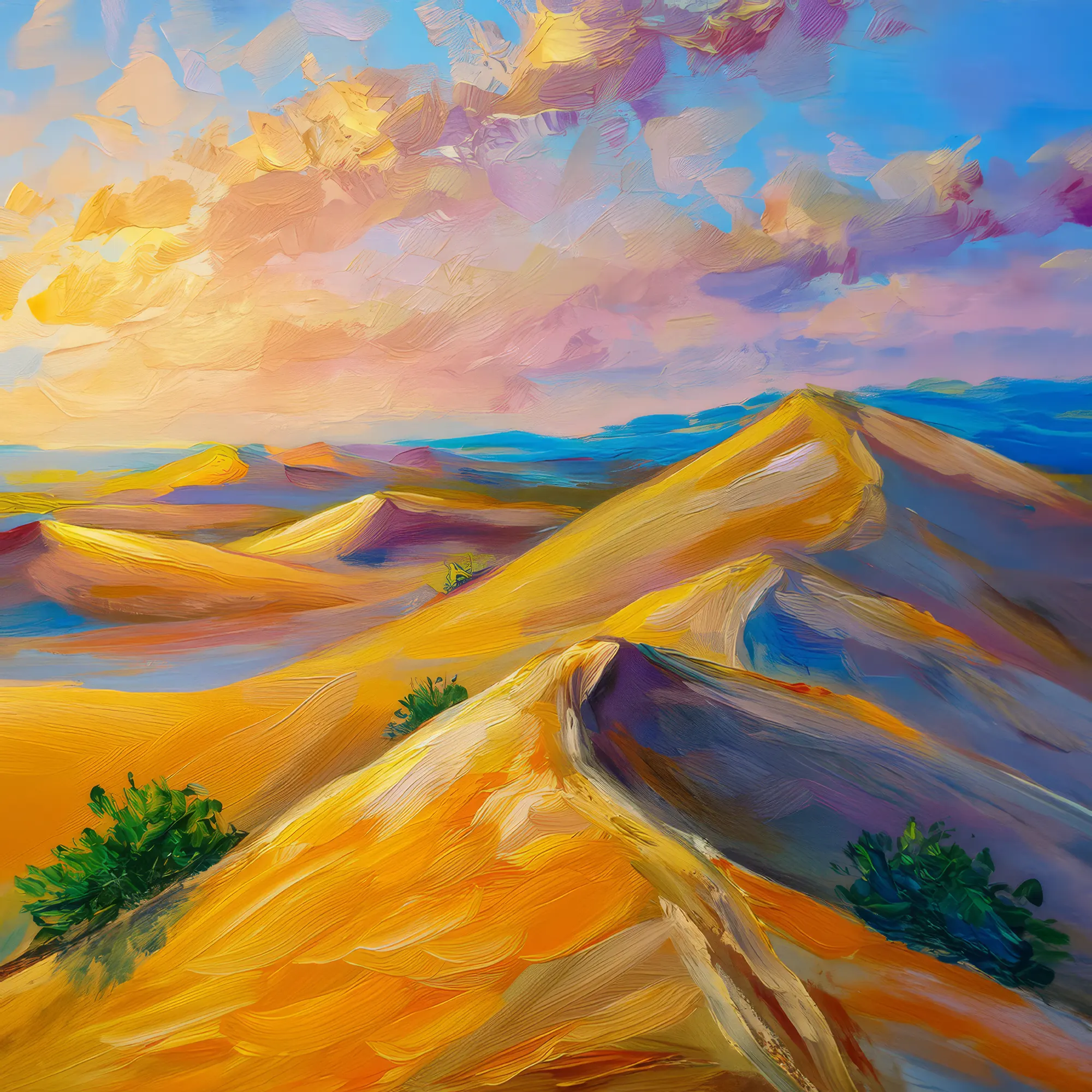 Painting: Golden Dune Peaks