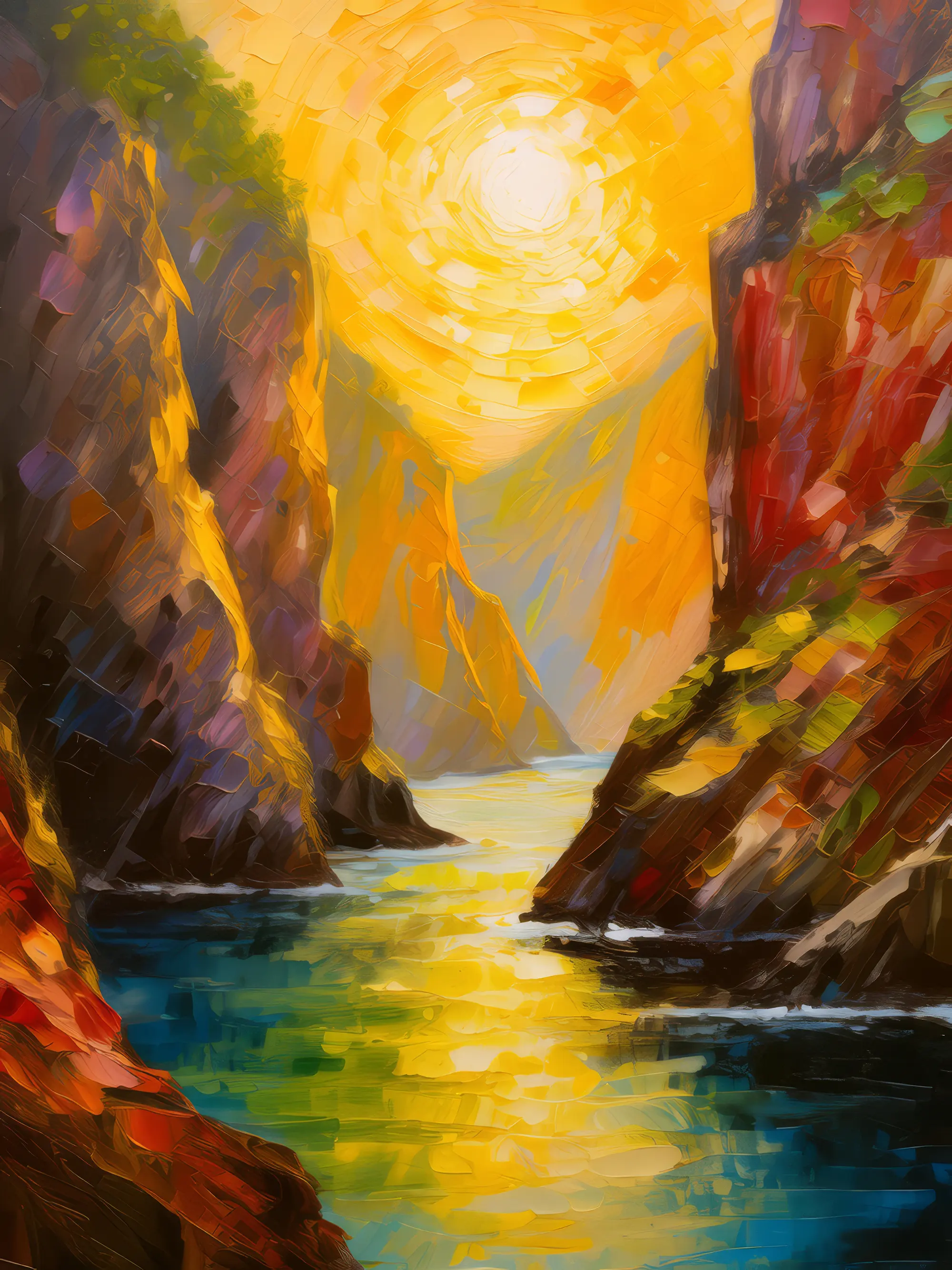 Painting: Golden Hour Chasm