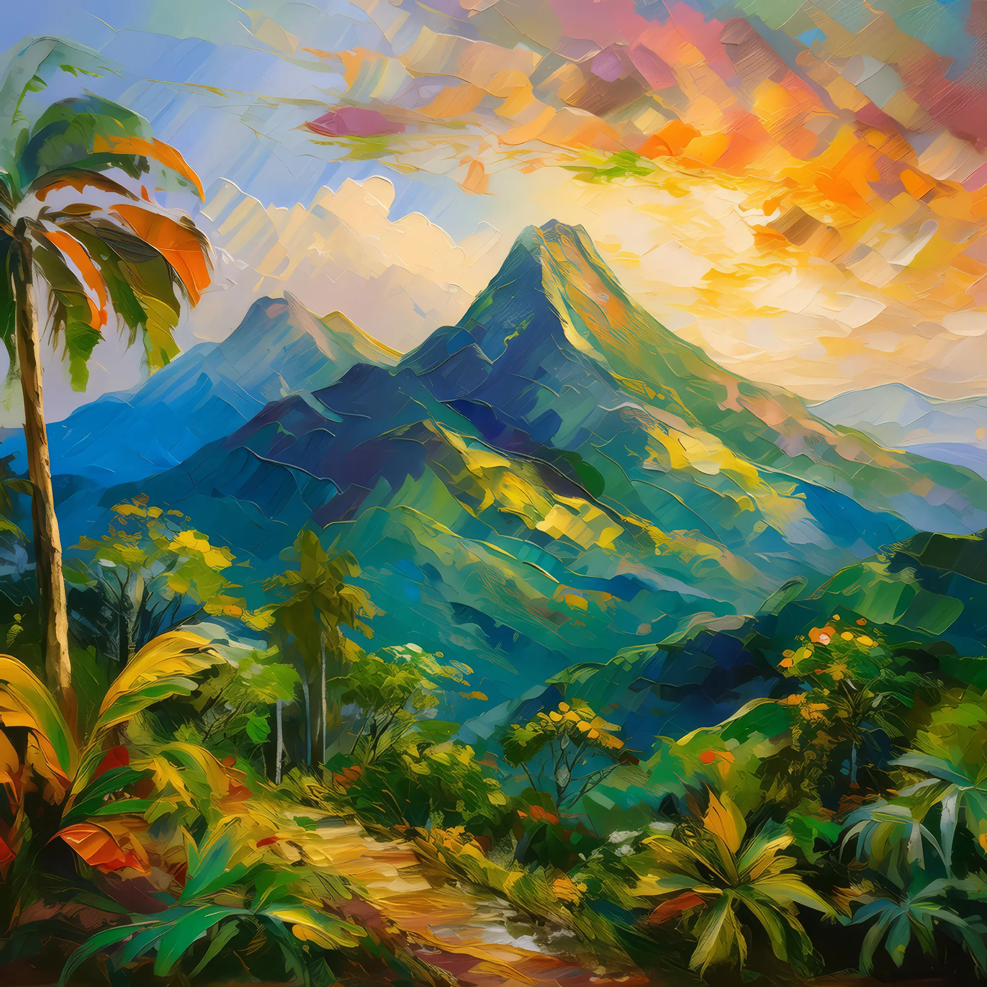 Painting: Golden Hour at Tropical Range