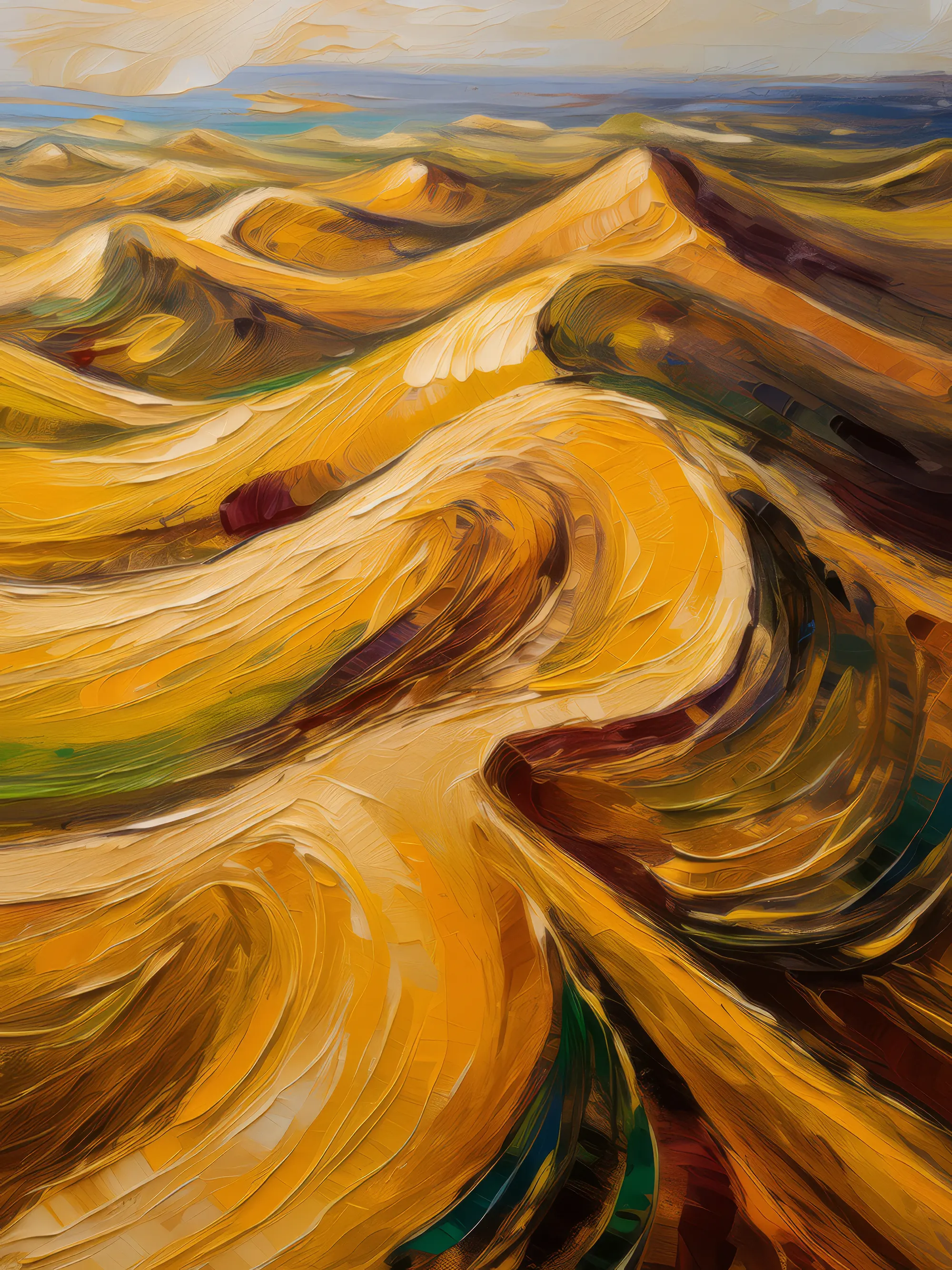 Painting: Golden Sand Ripples