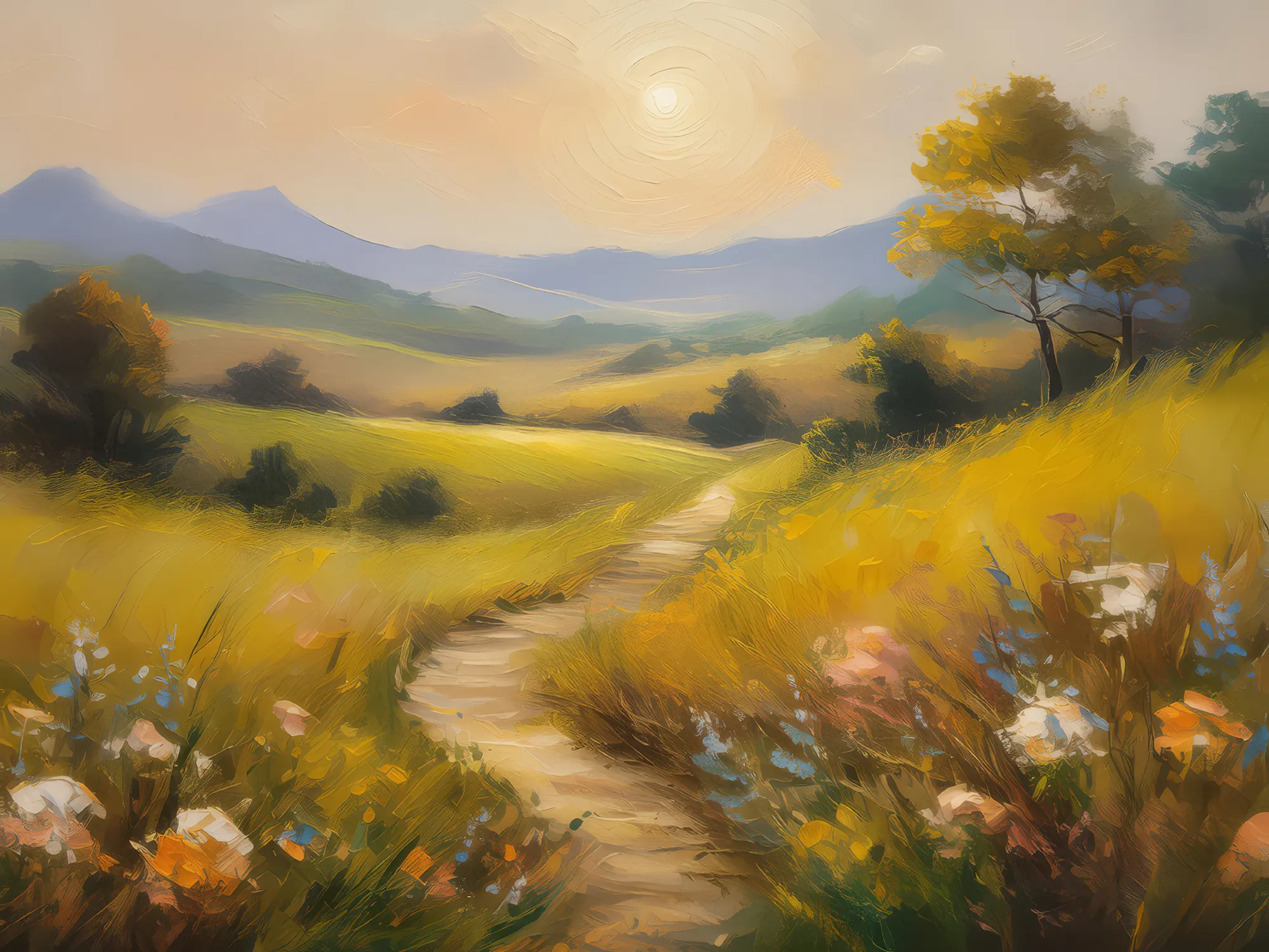 Painting: Grassland Pathway