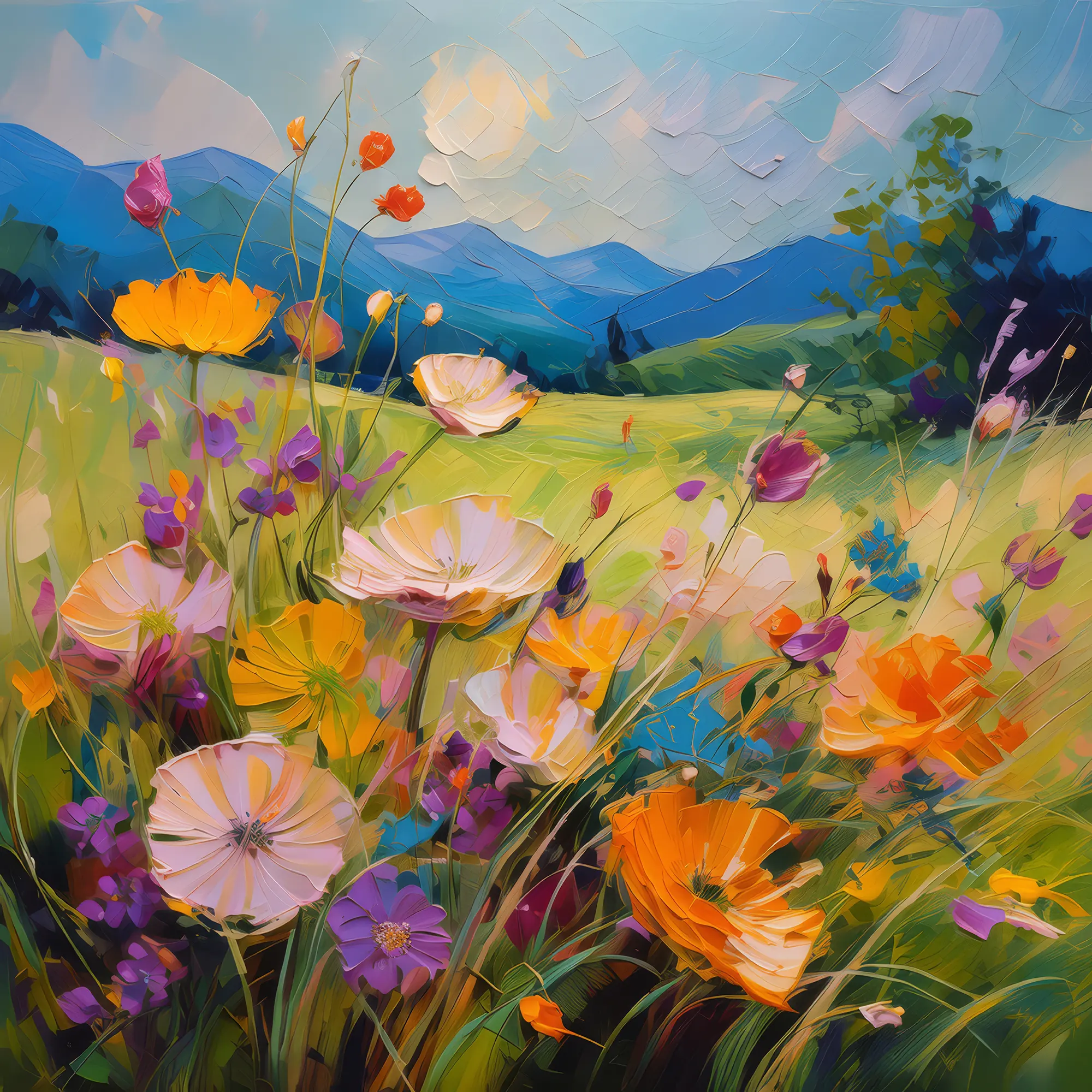 Painting: Grassland Wildflower Poetry