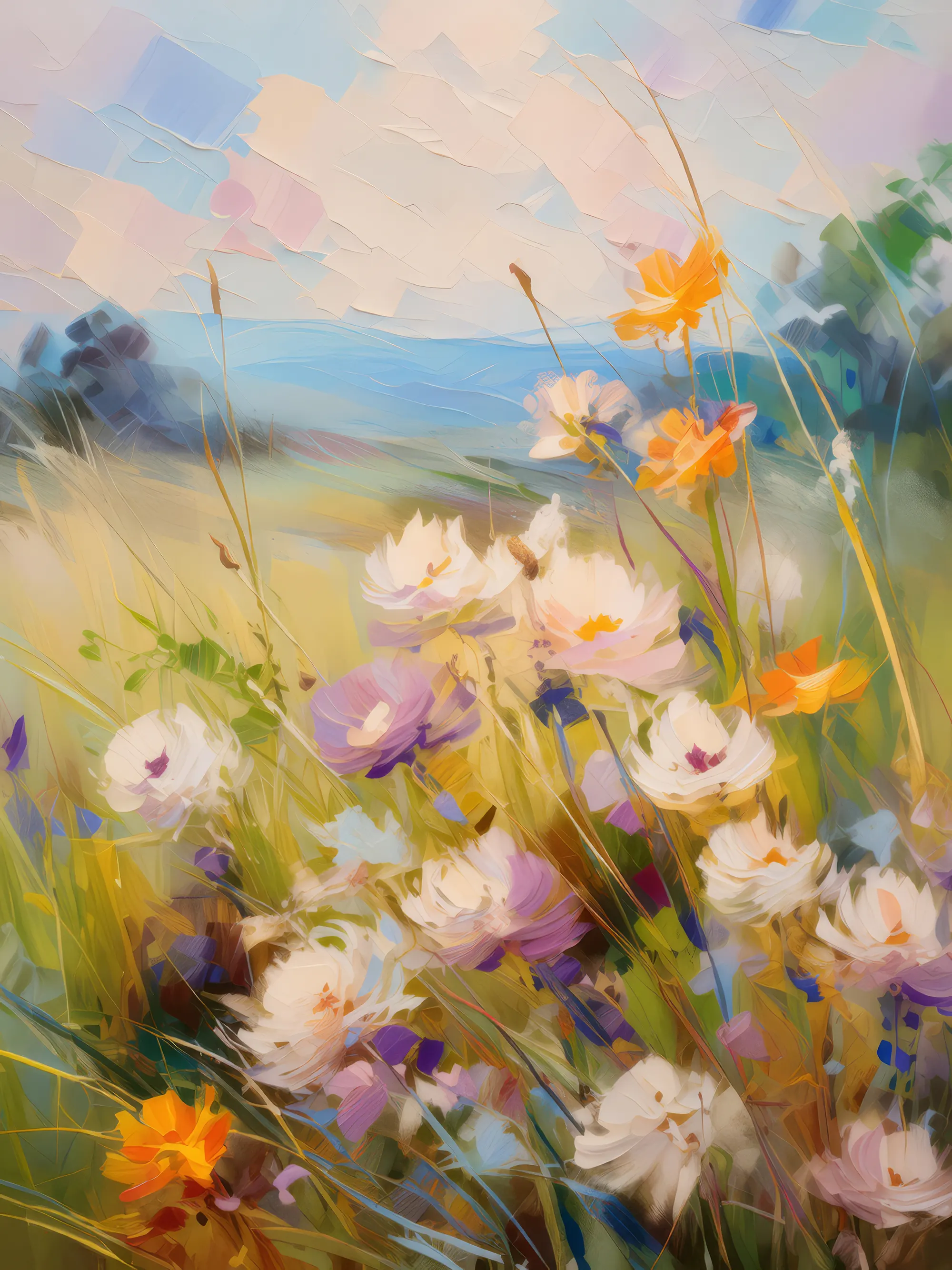 Painting: Grassland Wildflower Watercolor