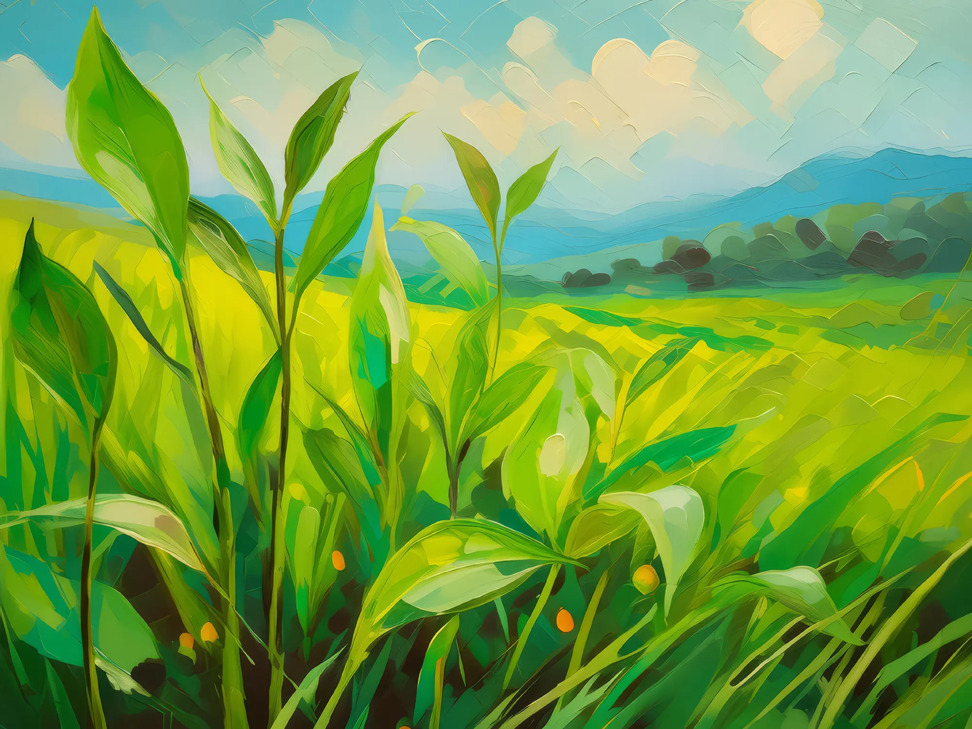 Painting: Grassland in Early Spring