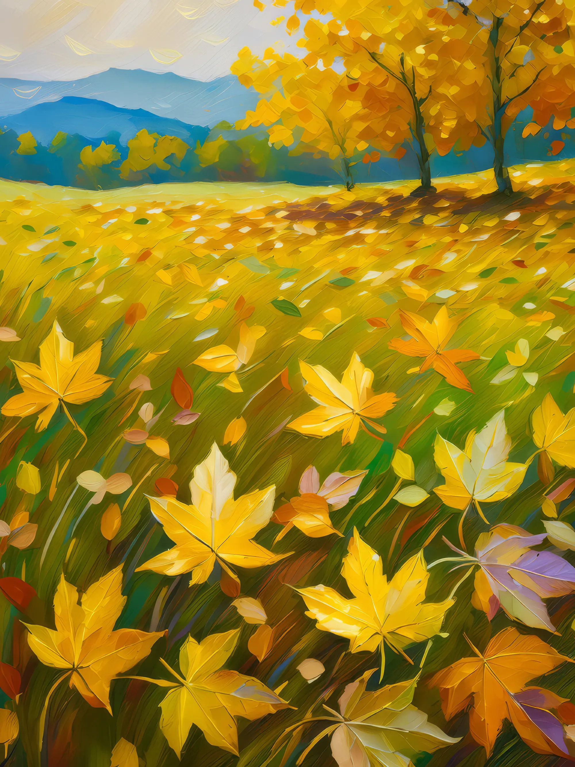 Painting: Grassland with Autumn Gold