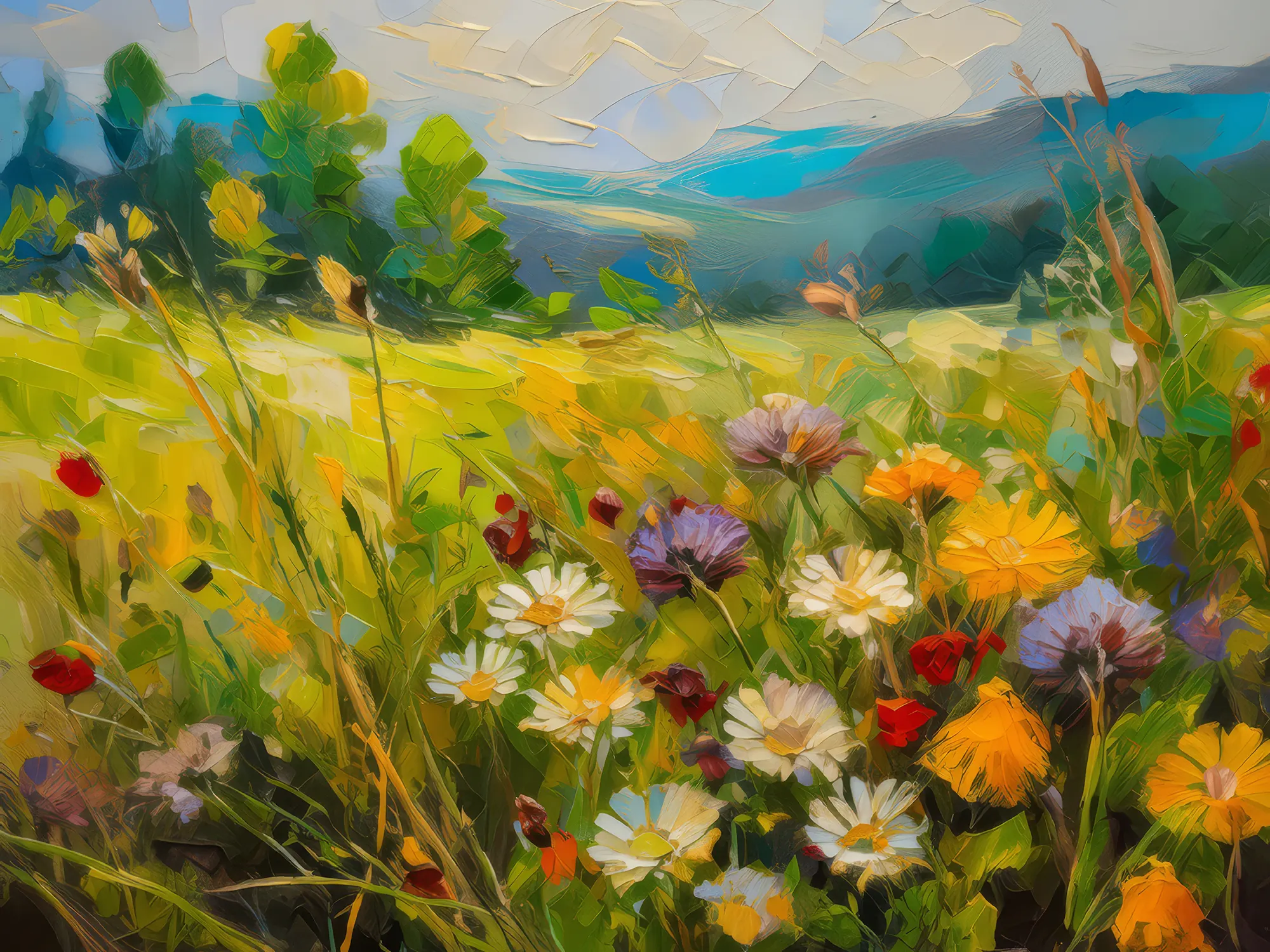 Painting: Grassland with Bountiful Harvest