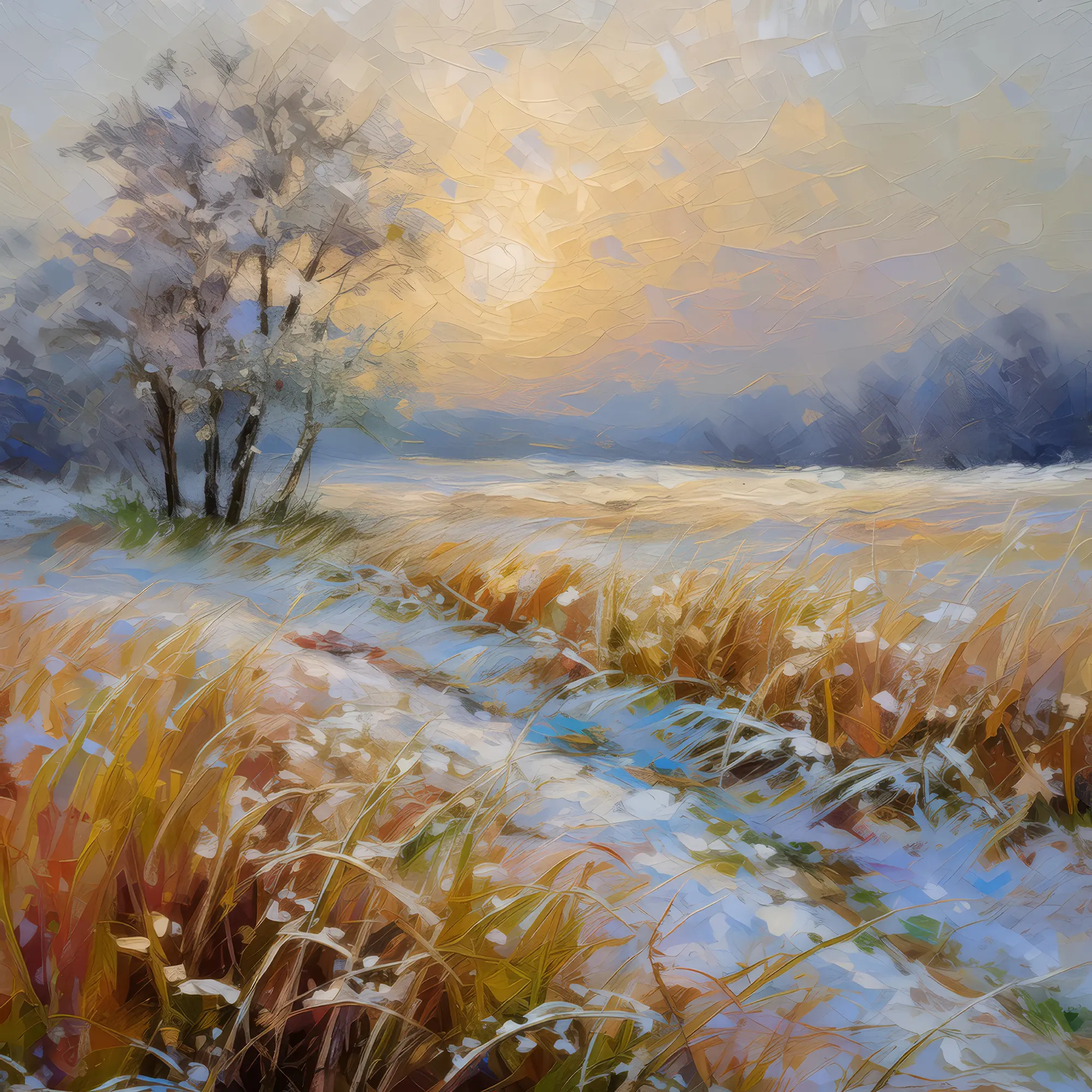 Painting: Grassland with Early Frost