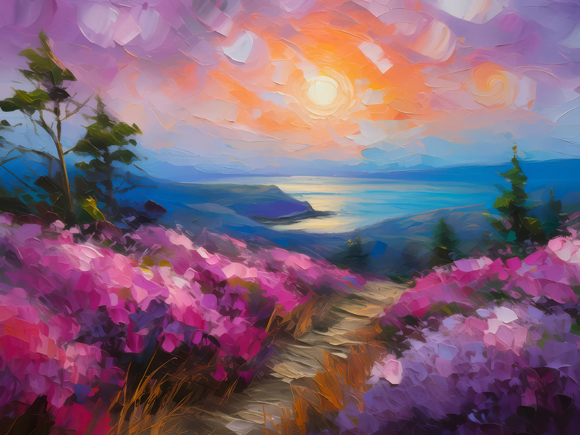 Painting: Heather in Full Bloom