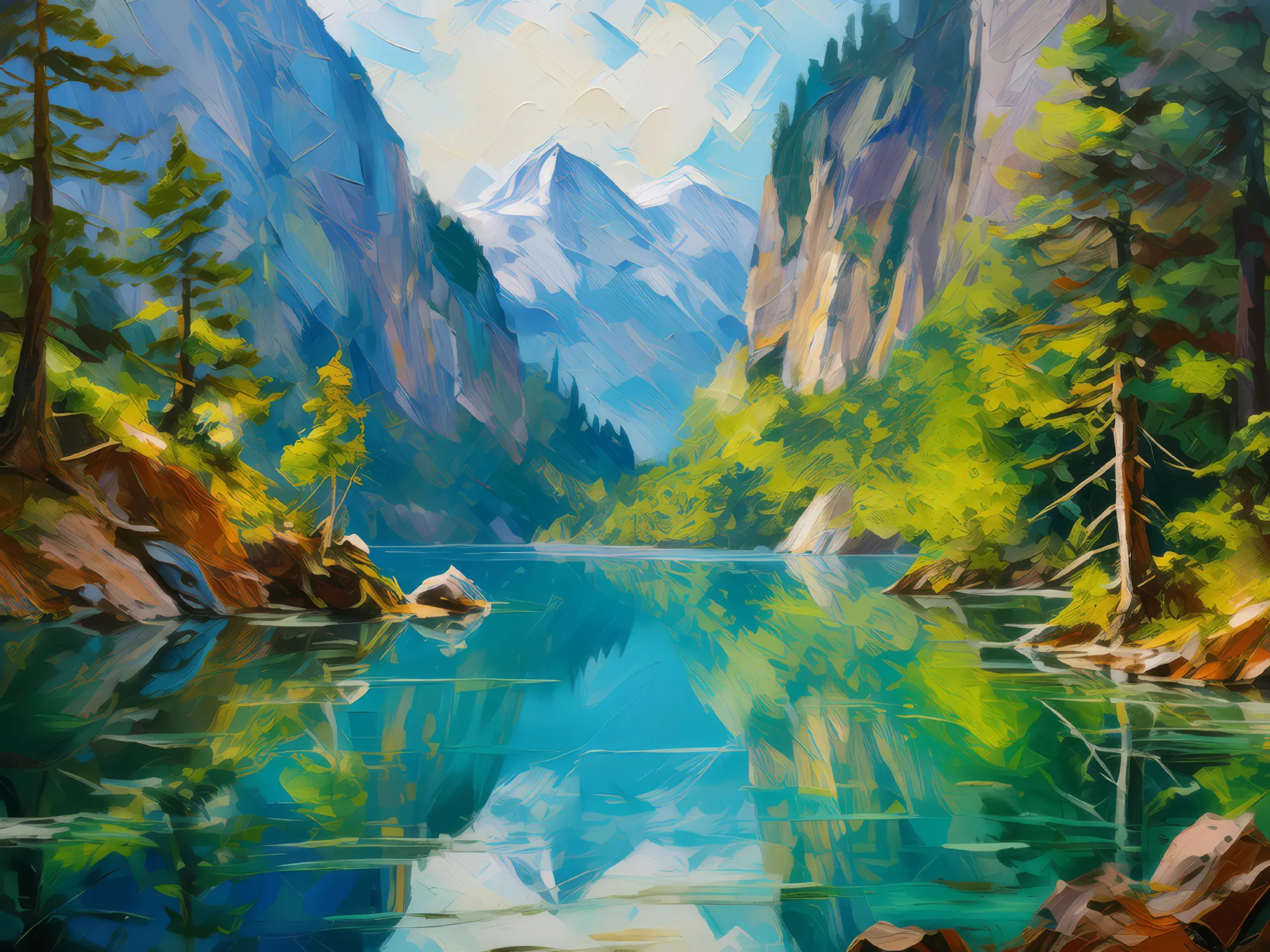 Painting: Hidden Alpine Lake