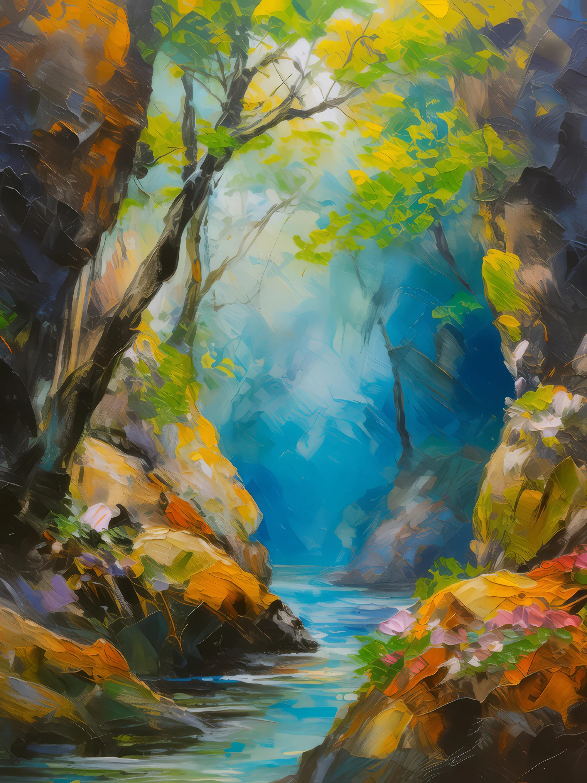 Painting: Hidden Forest Chasm