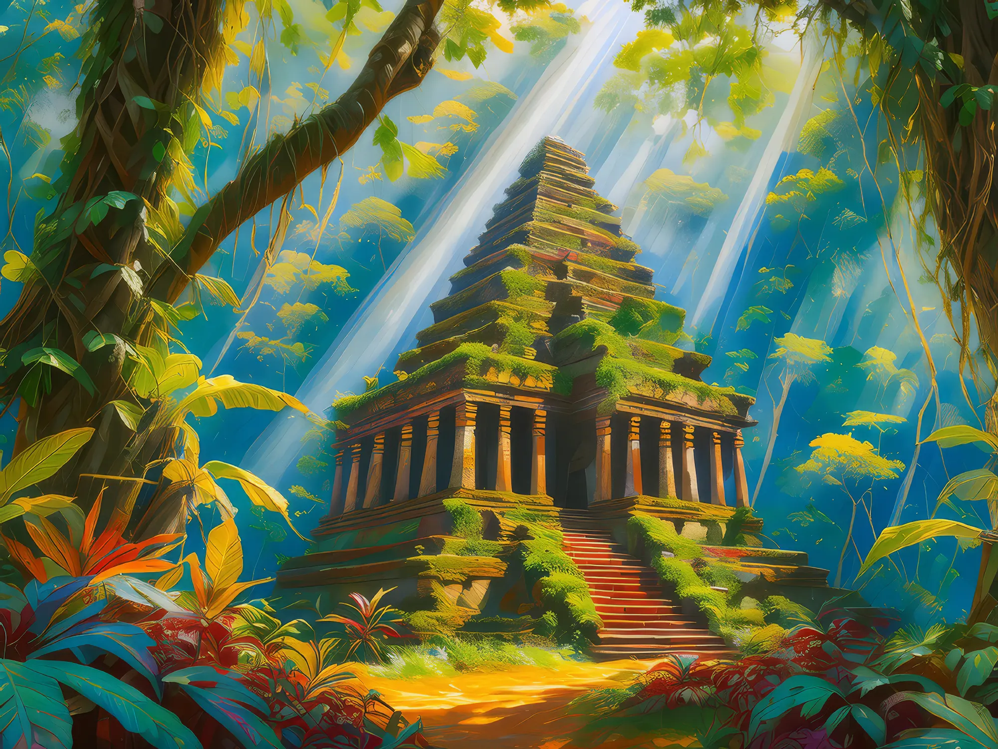 Painting: Hidden Jungle Temple