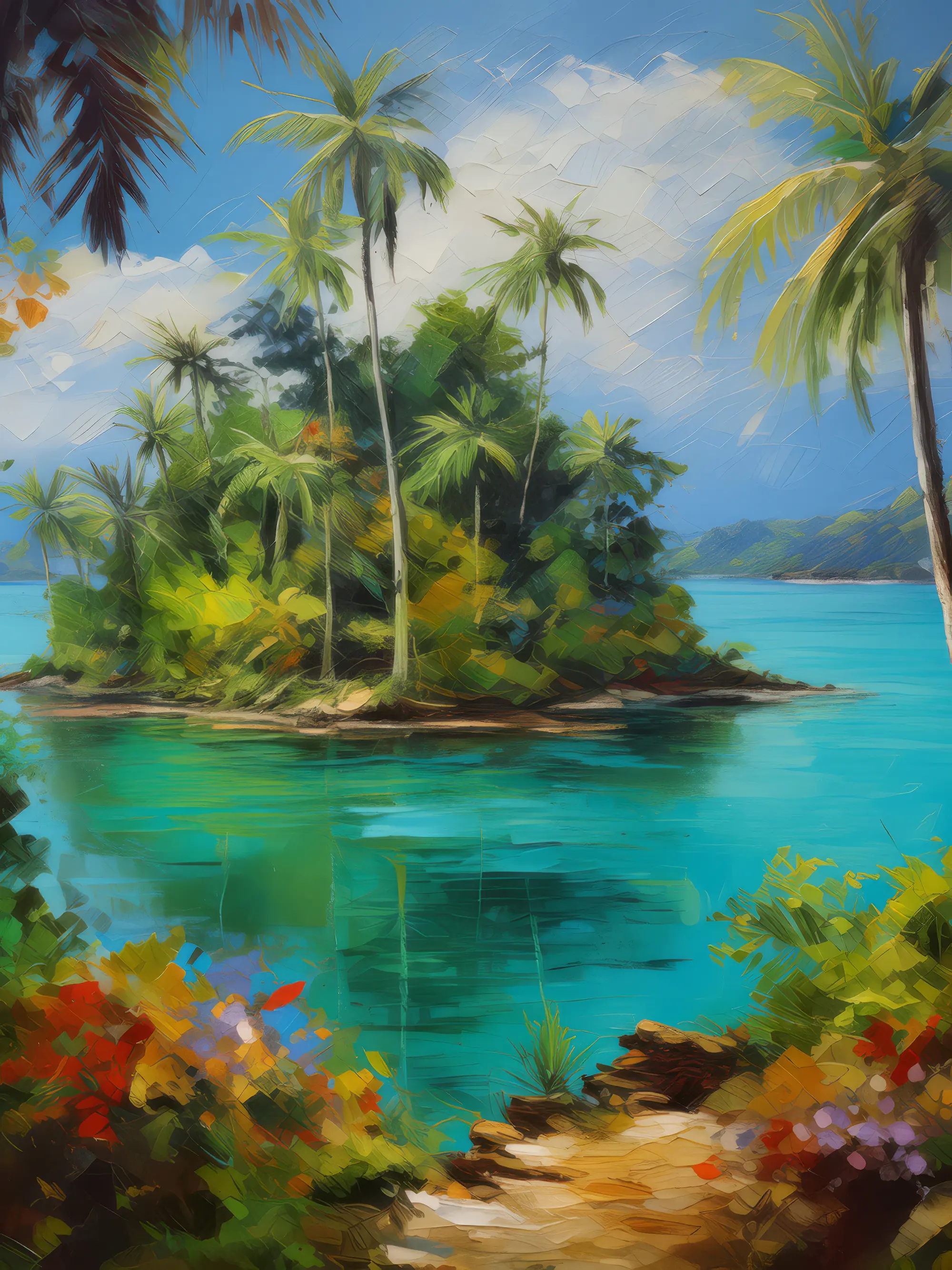 Painting: Hidden Lagoon Island