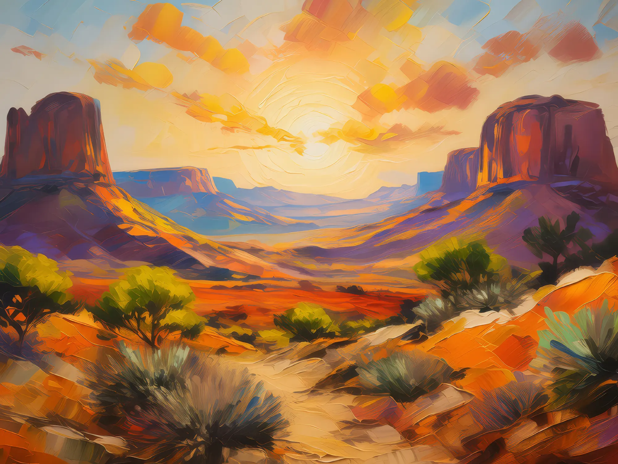 Painting: High Desert Sunrise