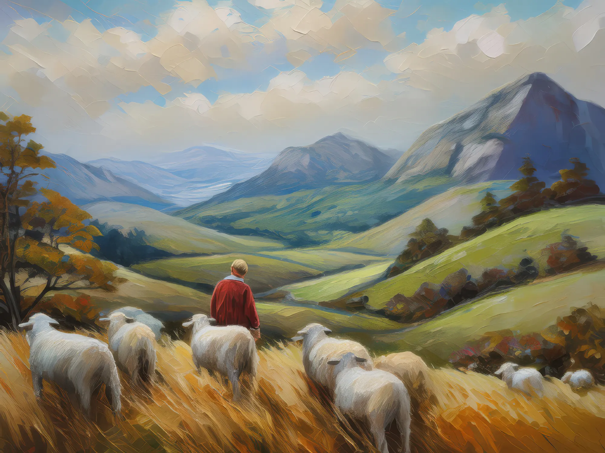 Painting: Highland Sheep Herding
