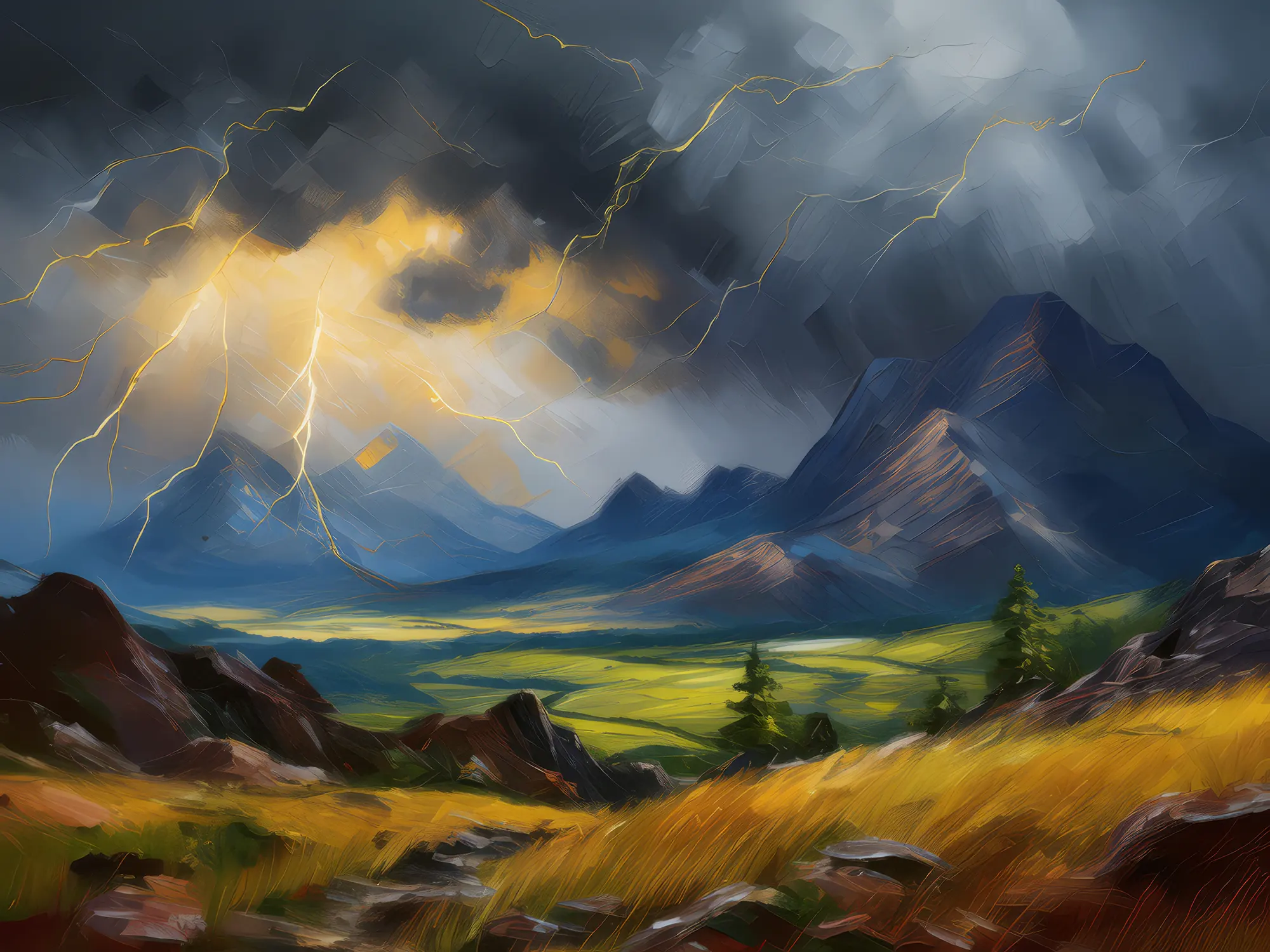 Painting: Highland Storm Gathering