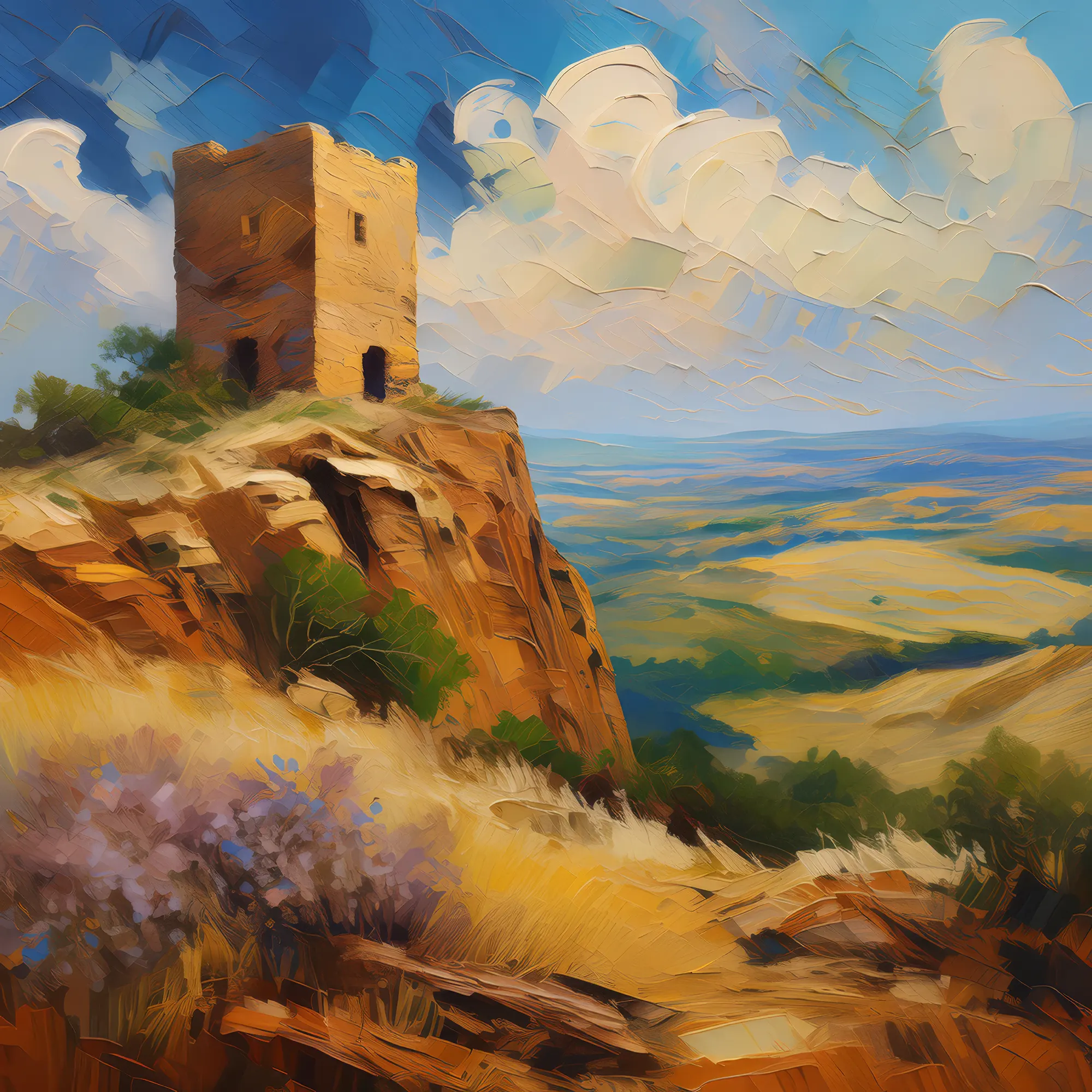 Painting: Historic Bluff Ruins