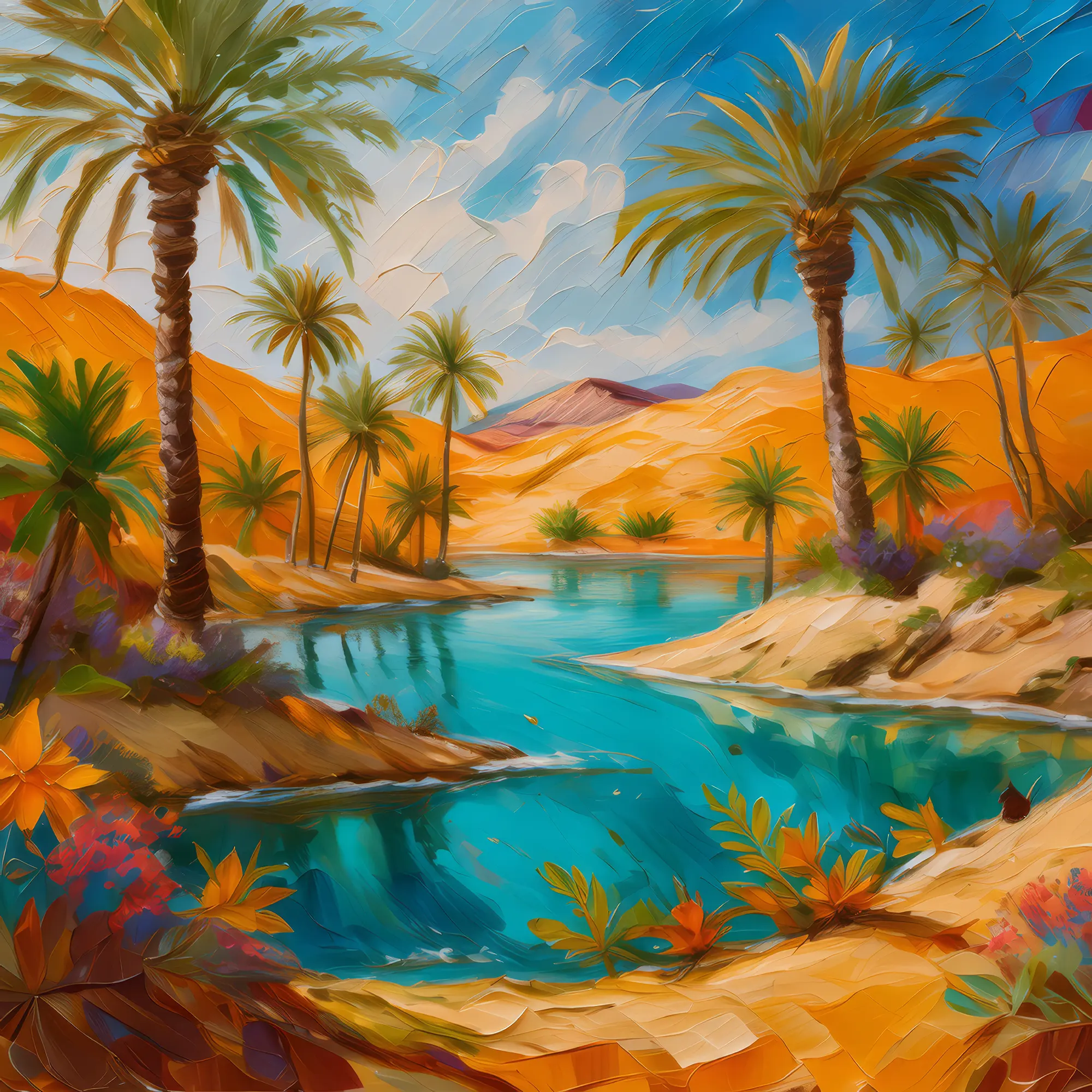 Painting: Hot Desert Oasis