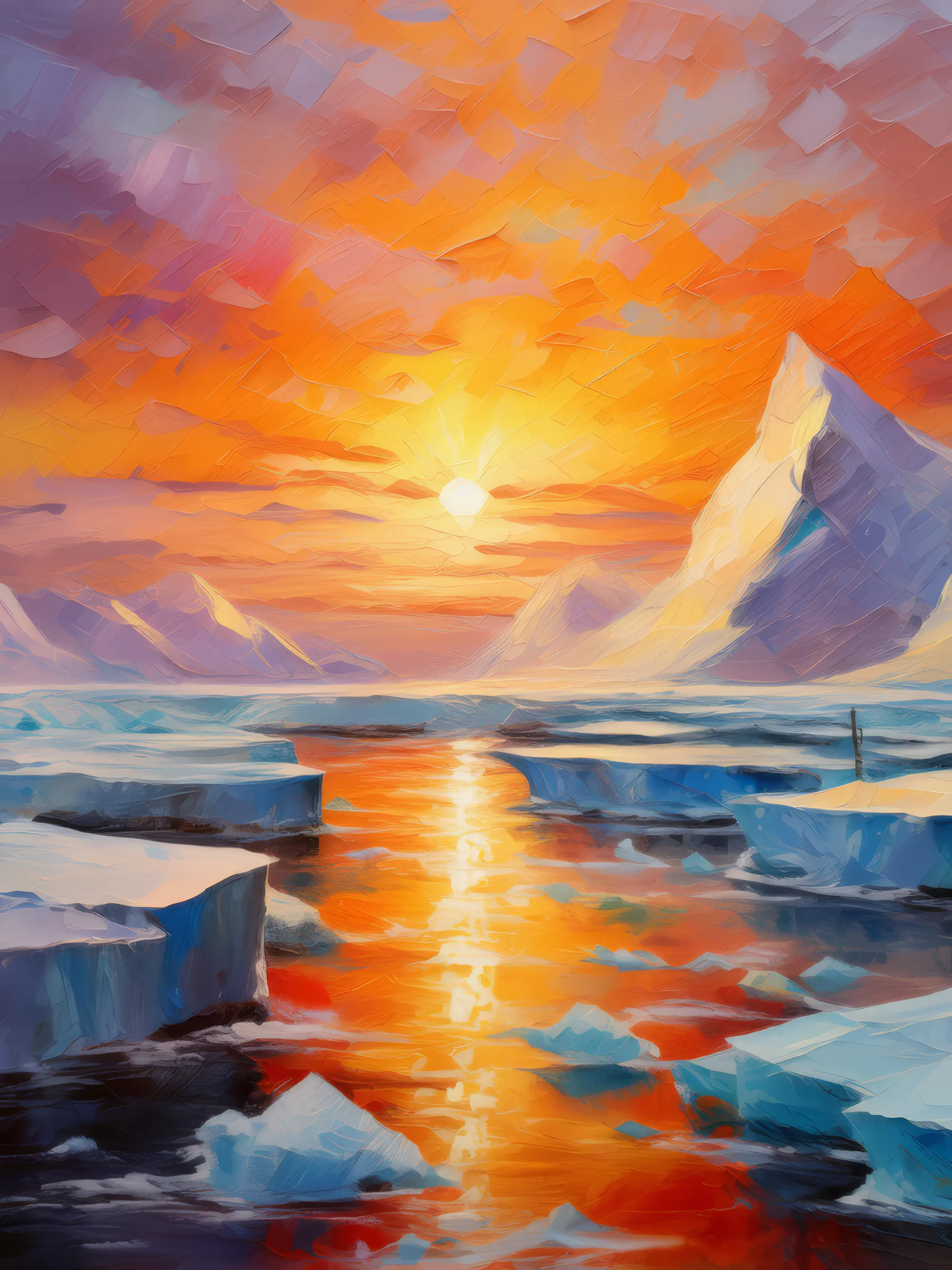 Painting: Ice Cap Sunrise