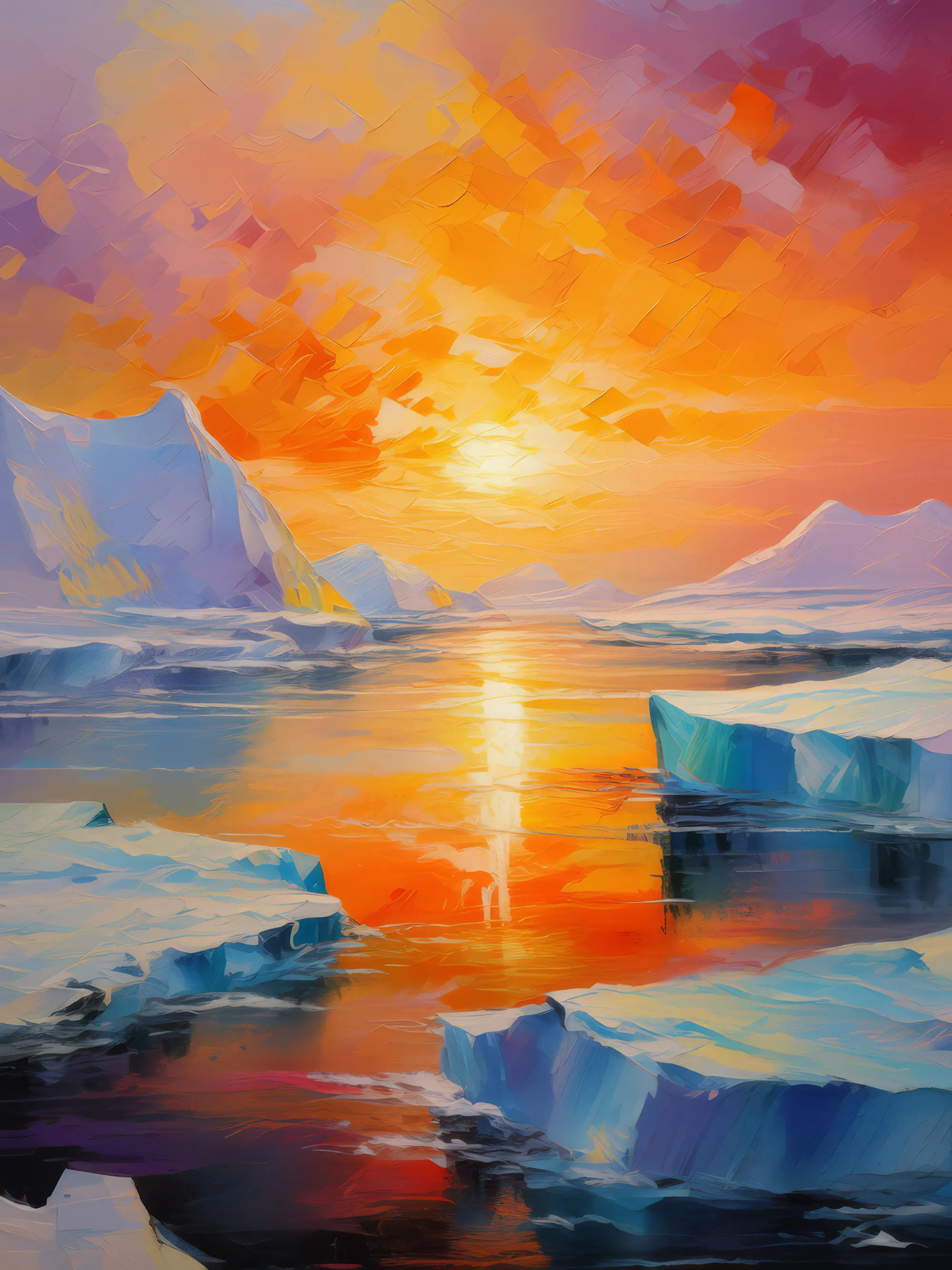Painting: Ice Cap Sunset