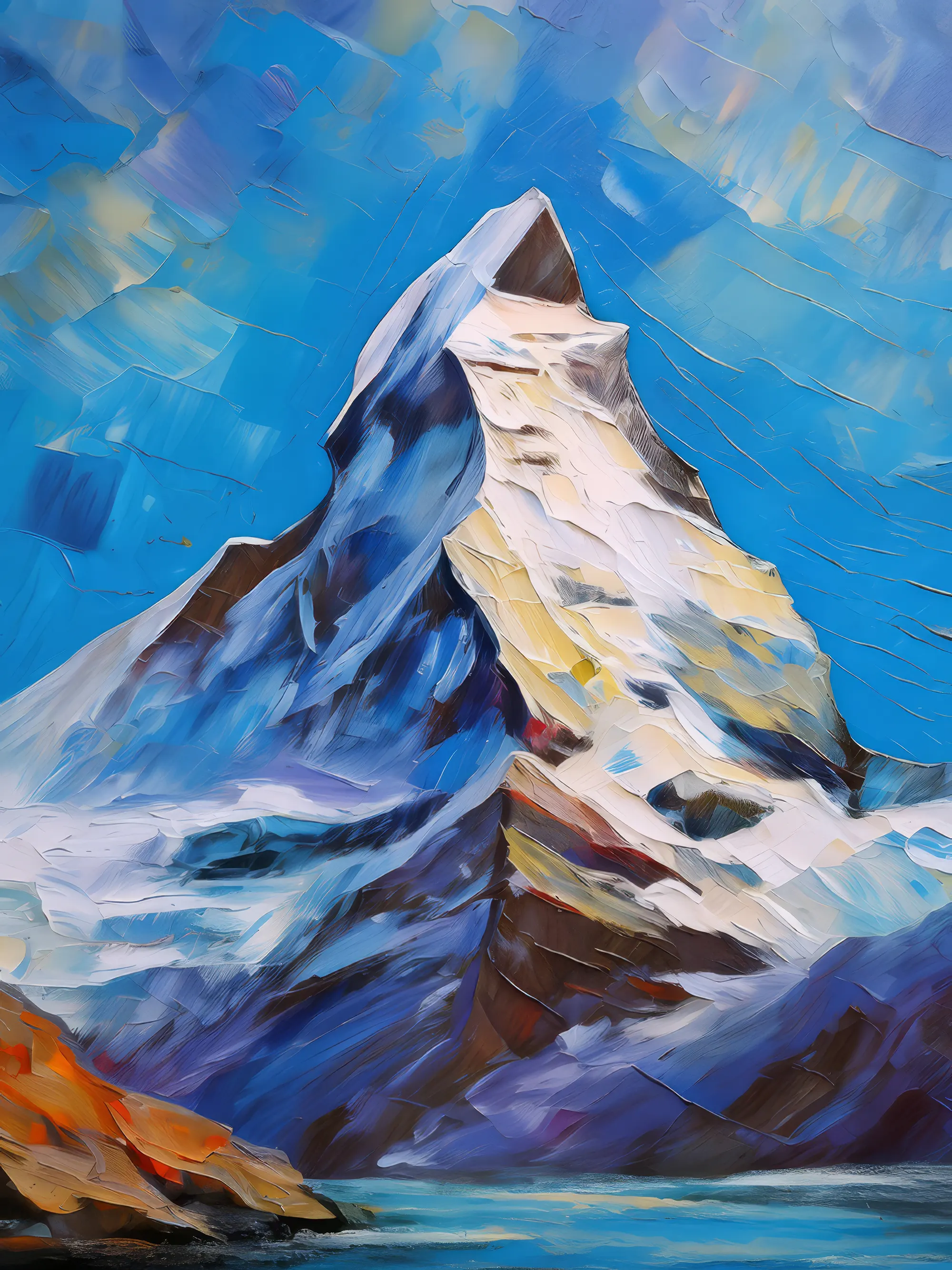 Painting: Ice-Capped Mountain