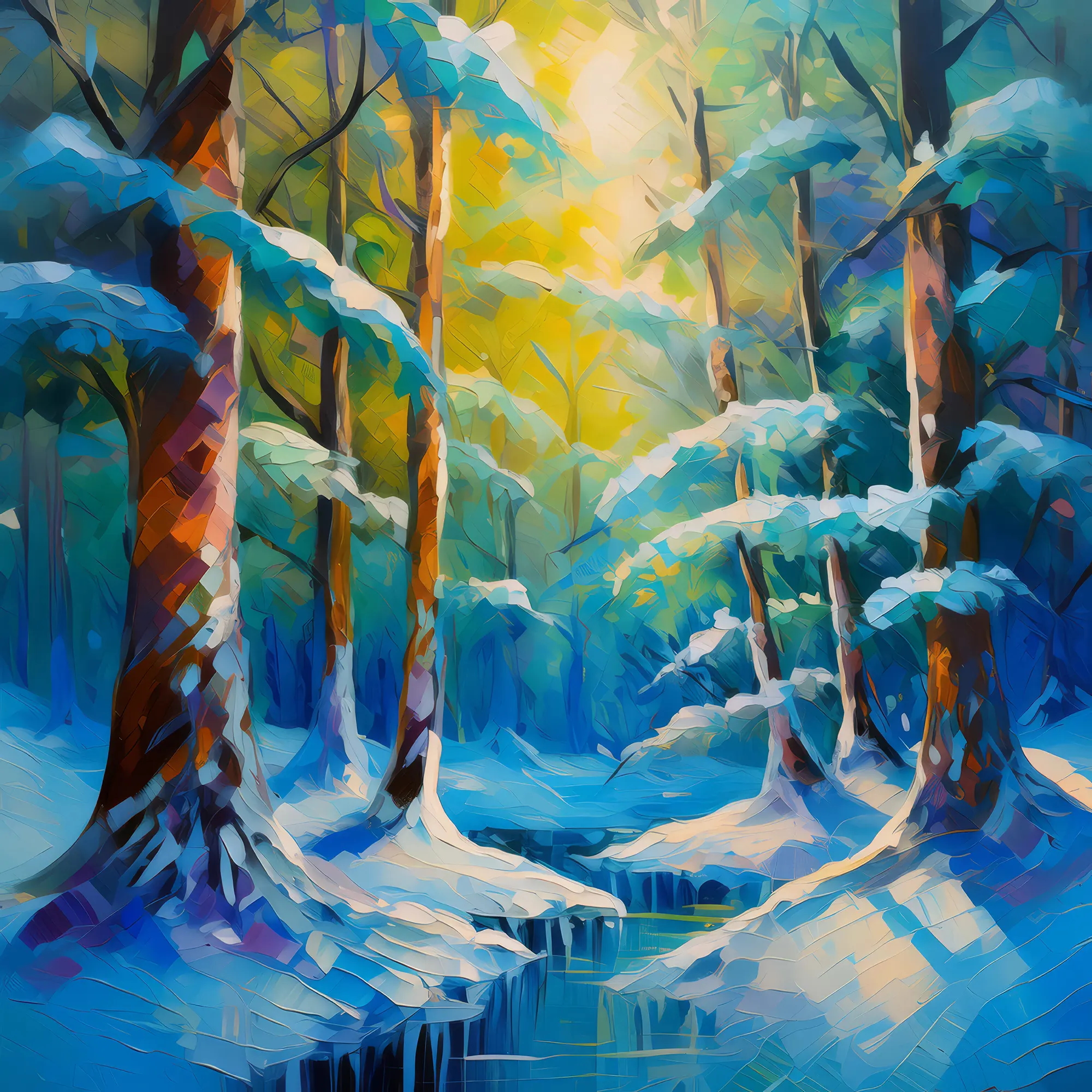 Painting: Ice-Encased Forest