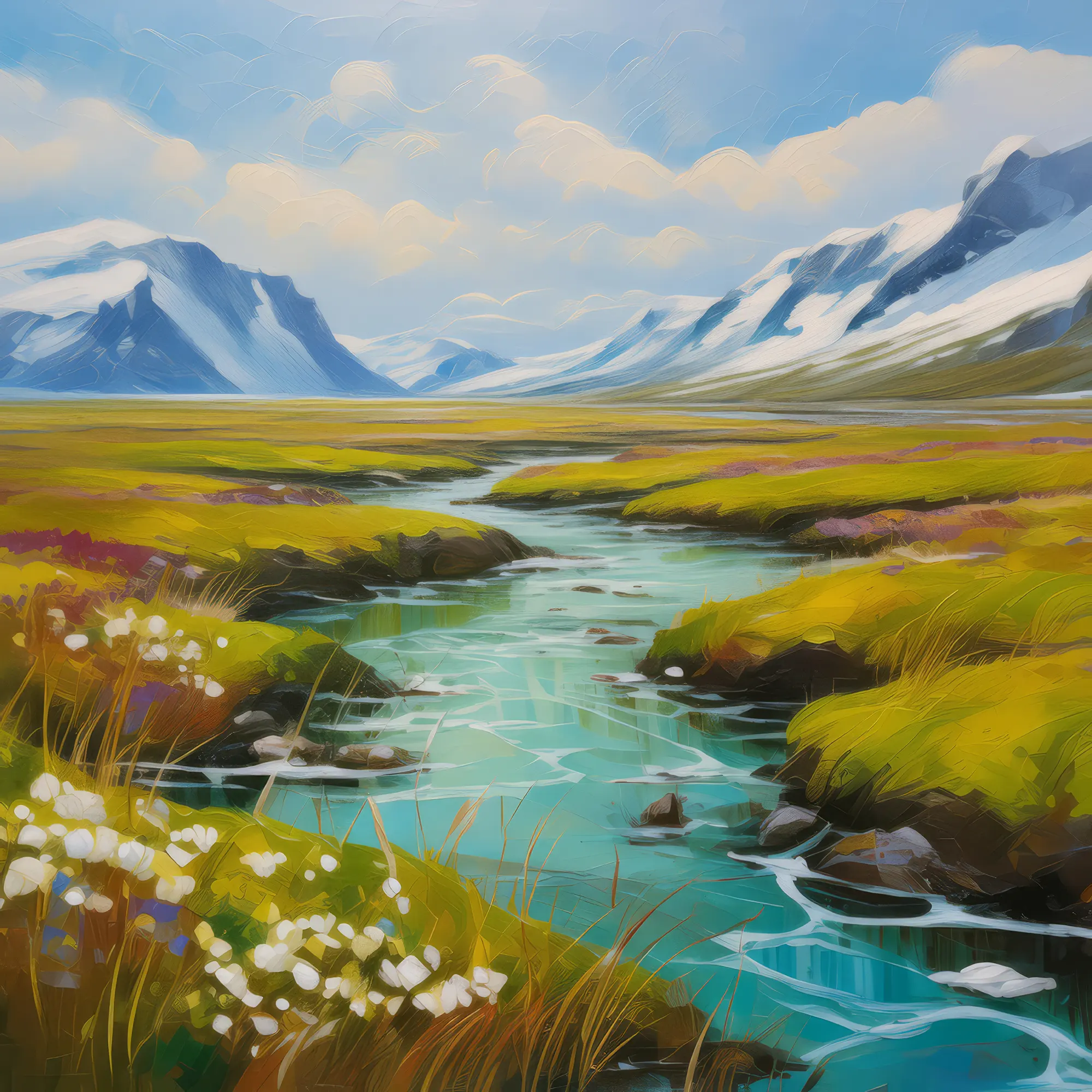 Painting: Ice Melt in Grassland