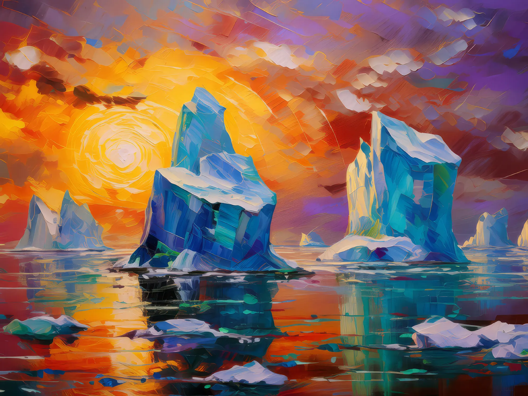 Painting: Iceberg Clusters