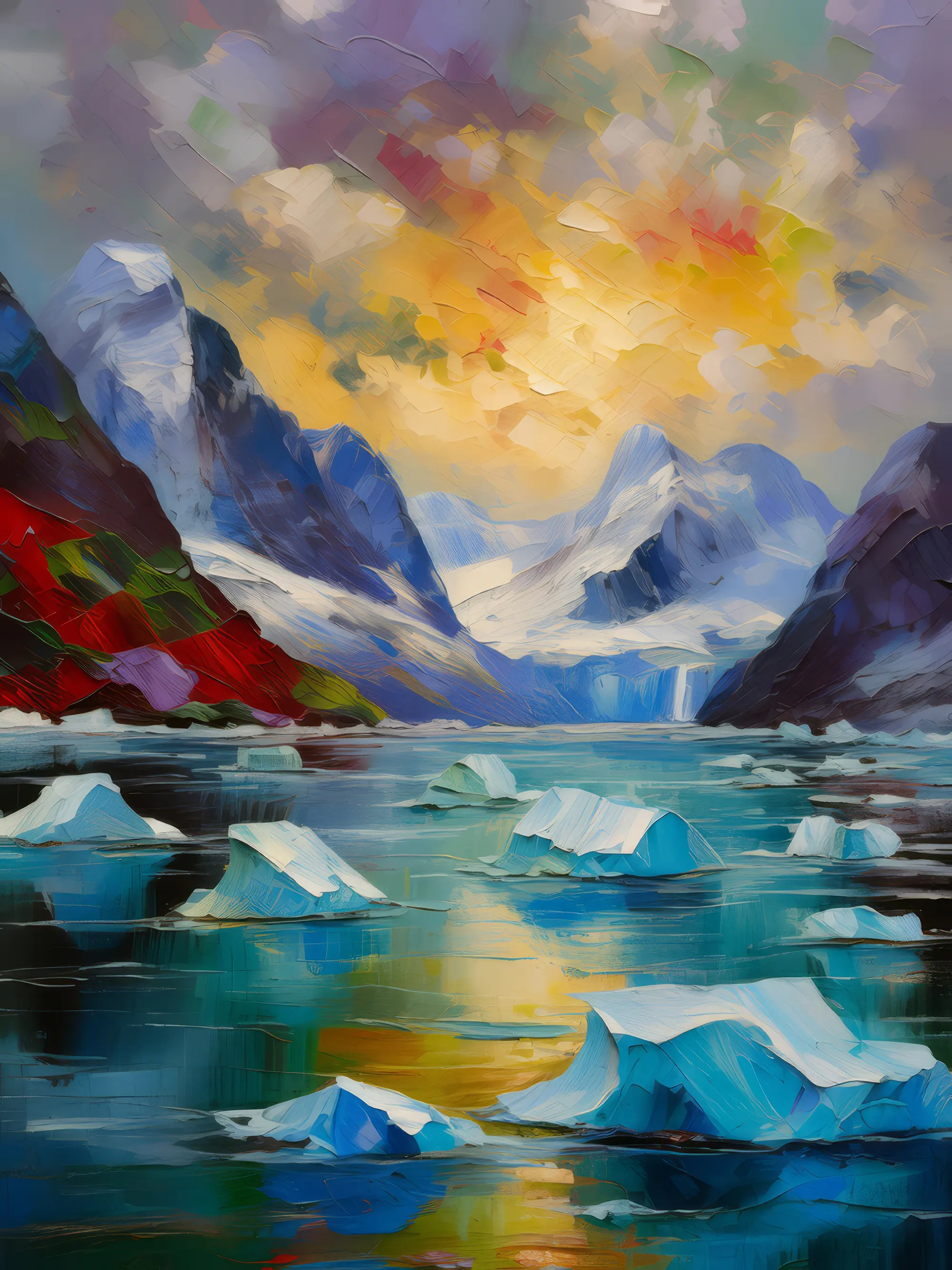 Painting: Iceberg-Filled Fjord