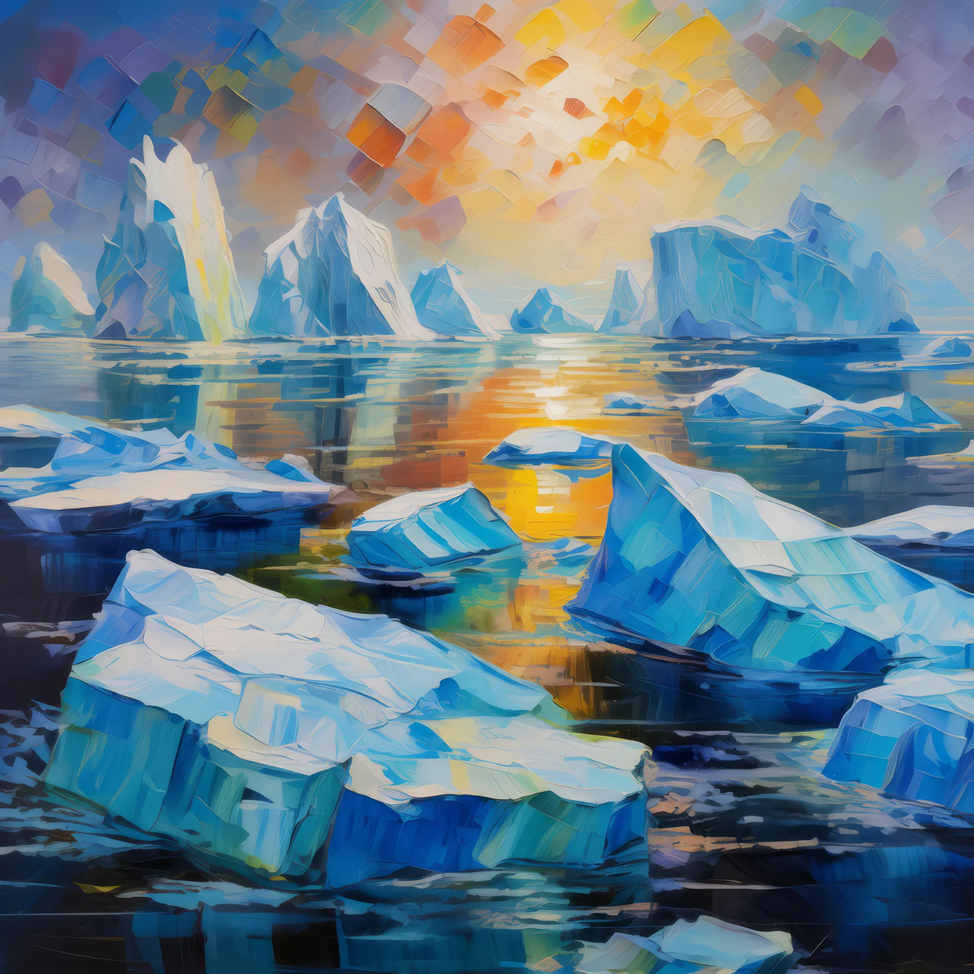 Painting: Iceberg Graveyard