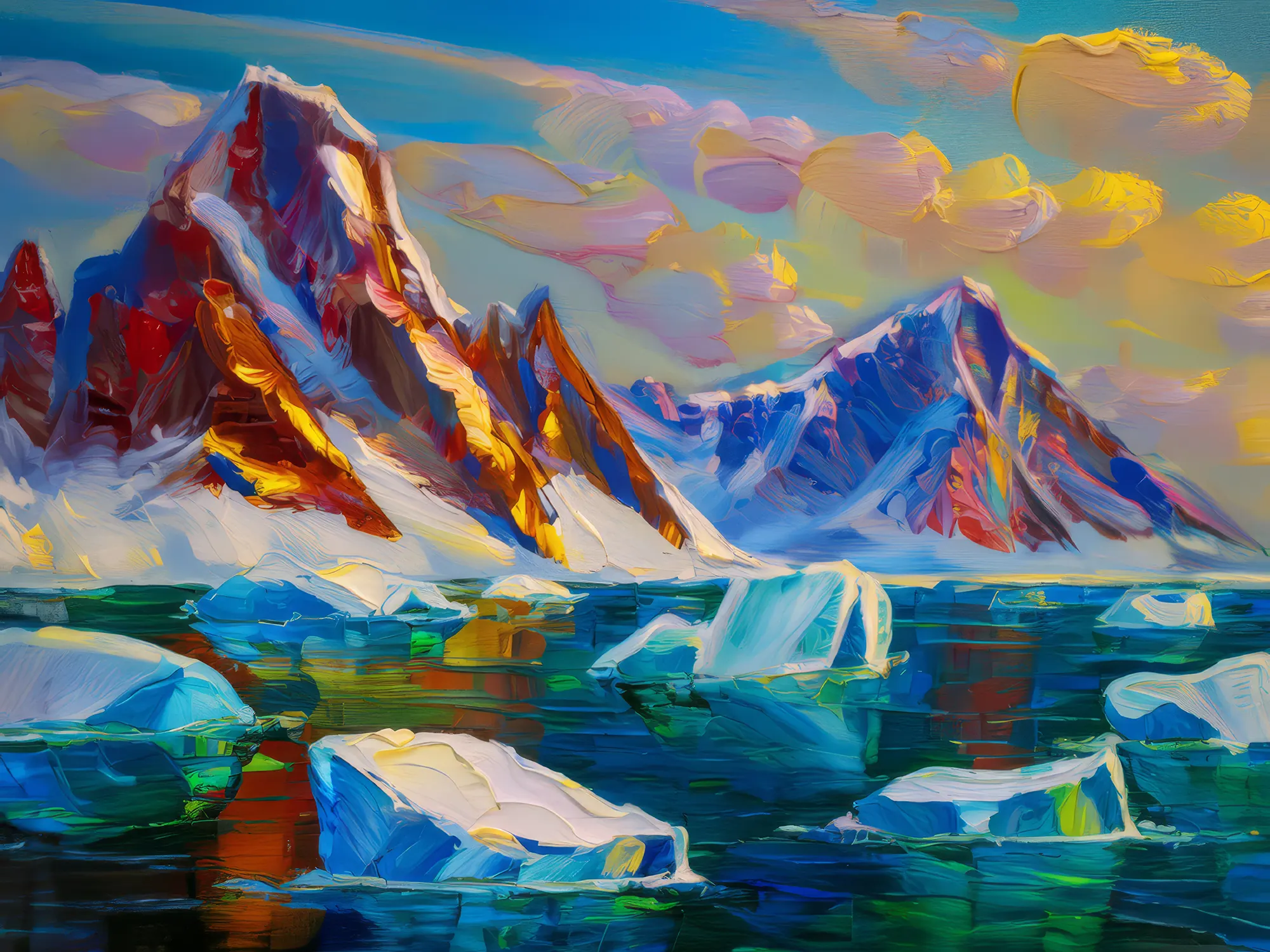 Painting: Iceberg Mountain View