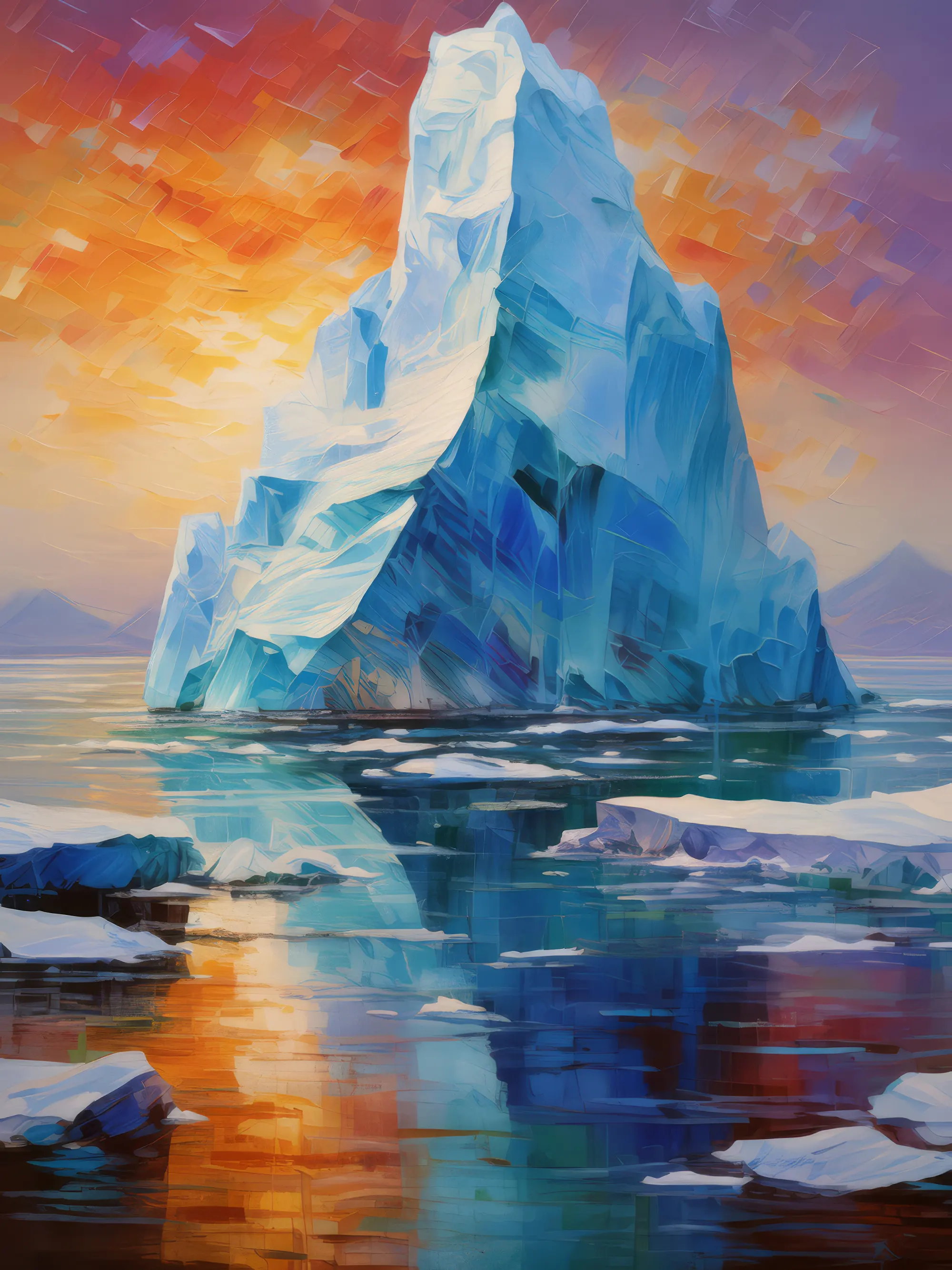 Painting: Iceberg and Sea Ice