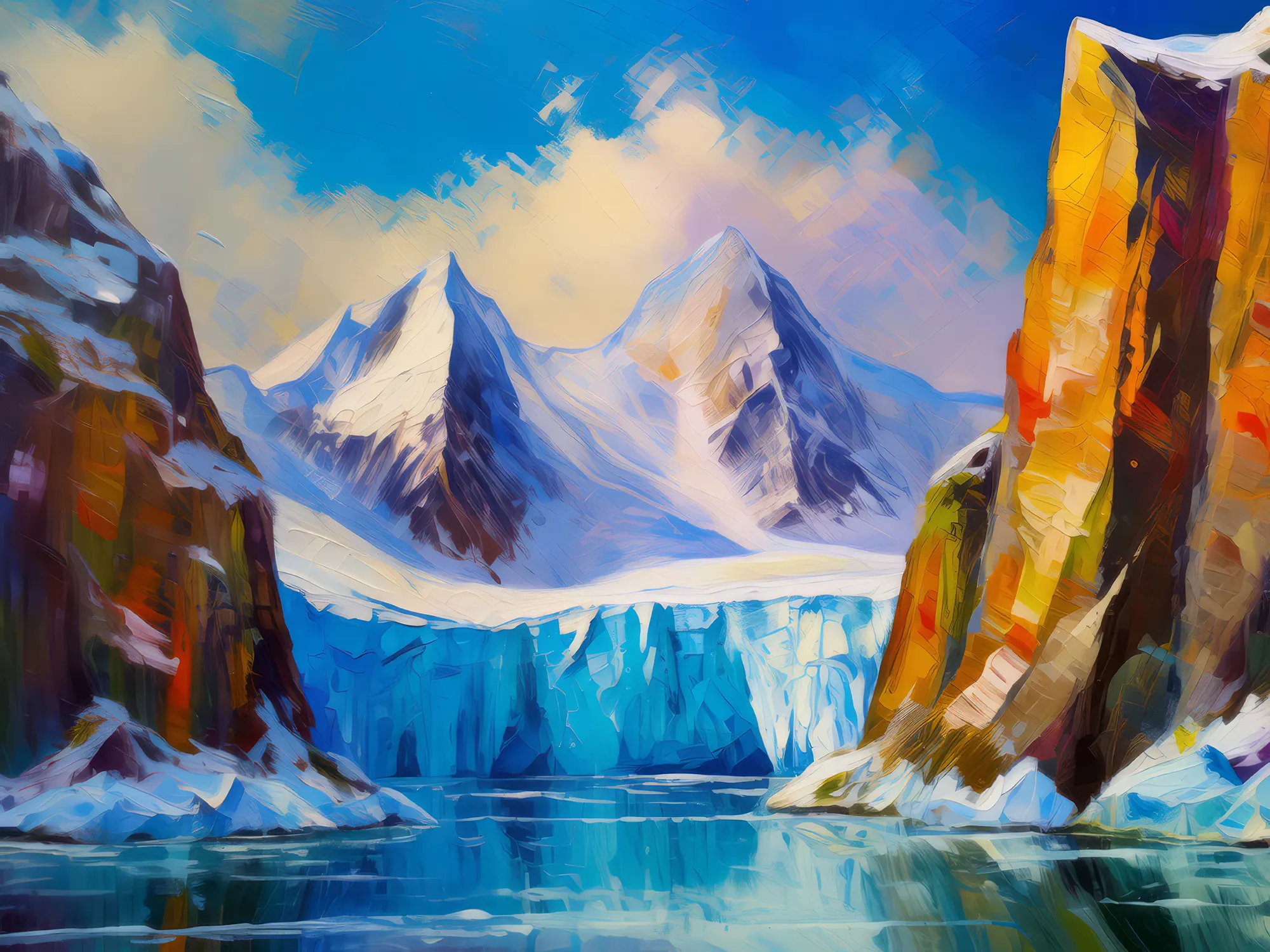 Painting: Icy Cliffs