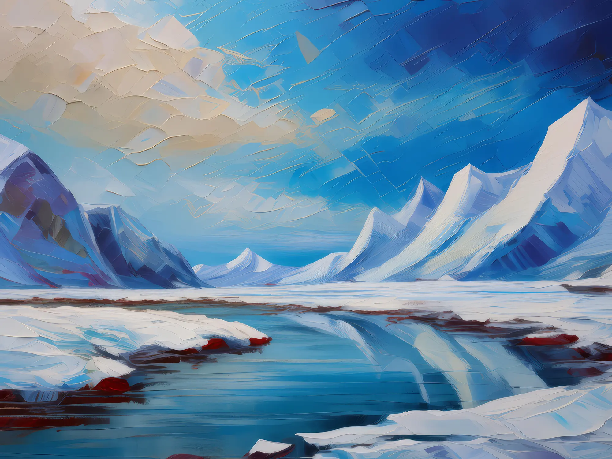 Painting: Icy Desert Panorama